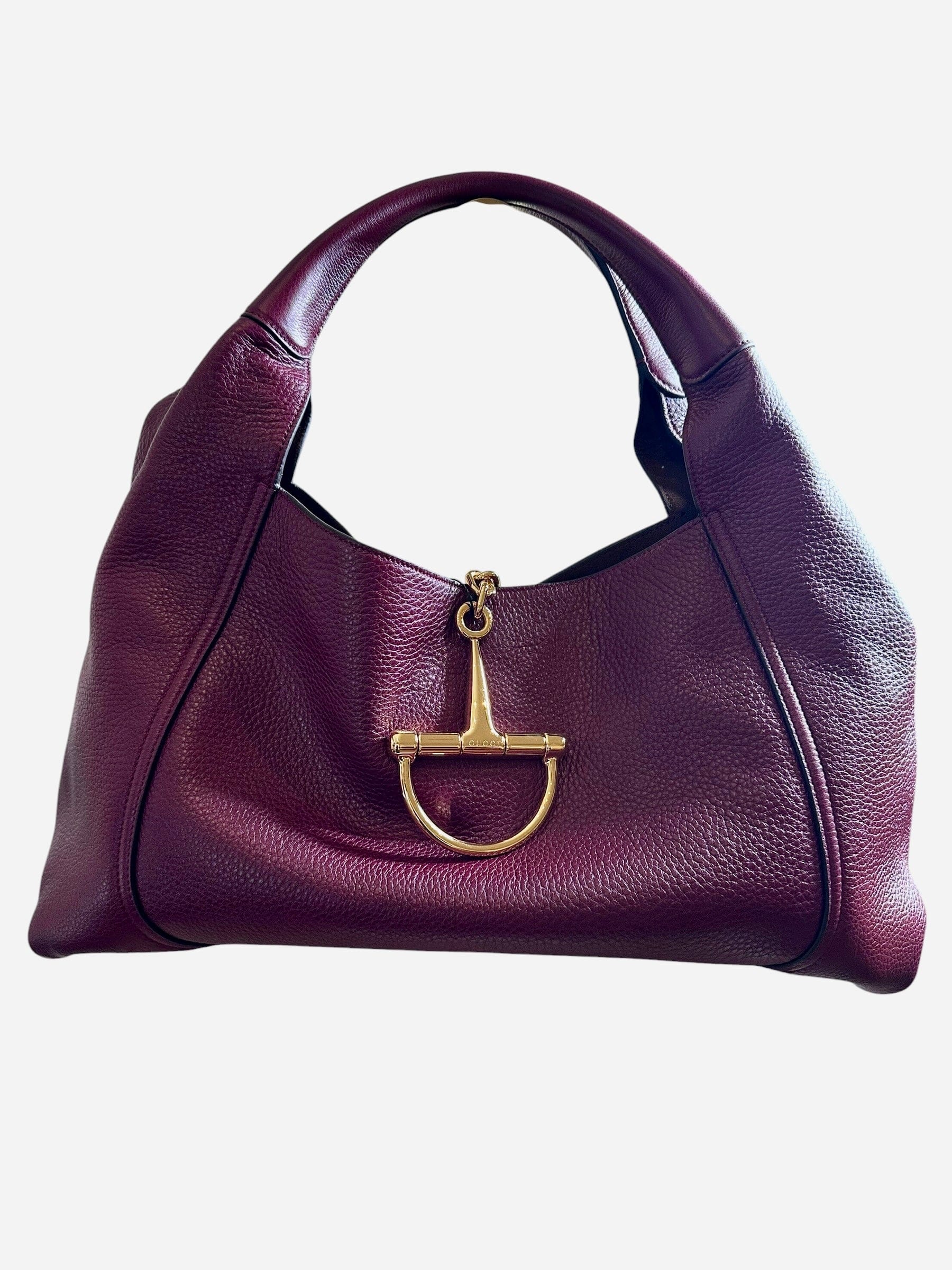 Gucci Gucci Burgundy Softbit Maxi Tote Bag