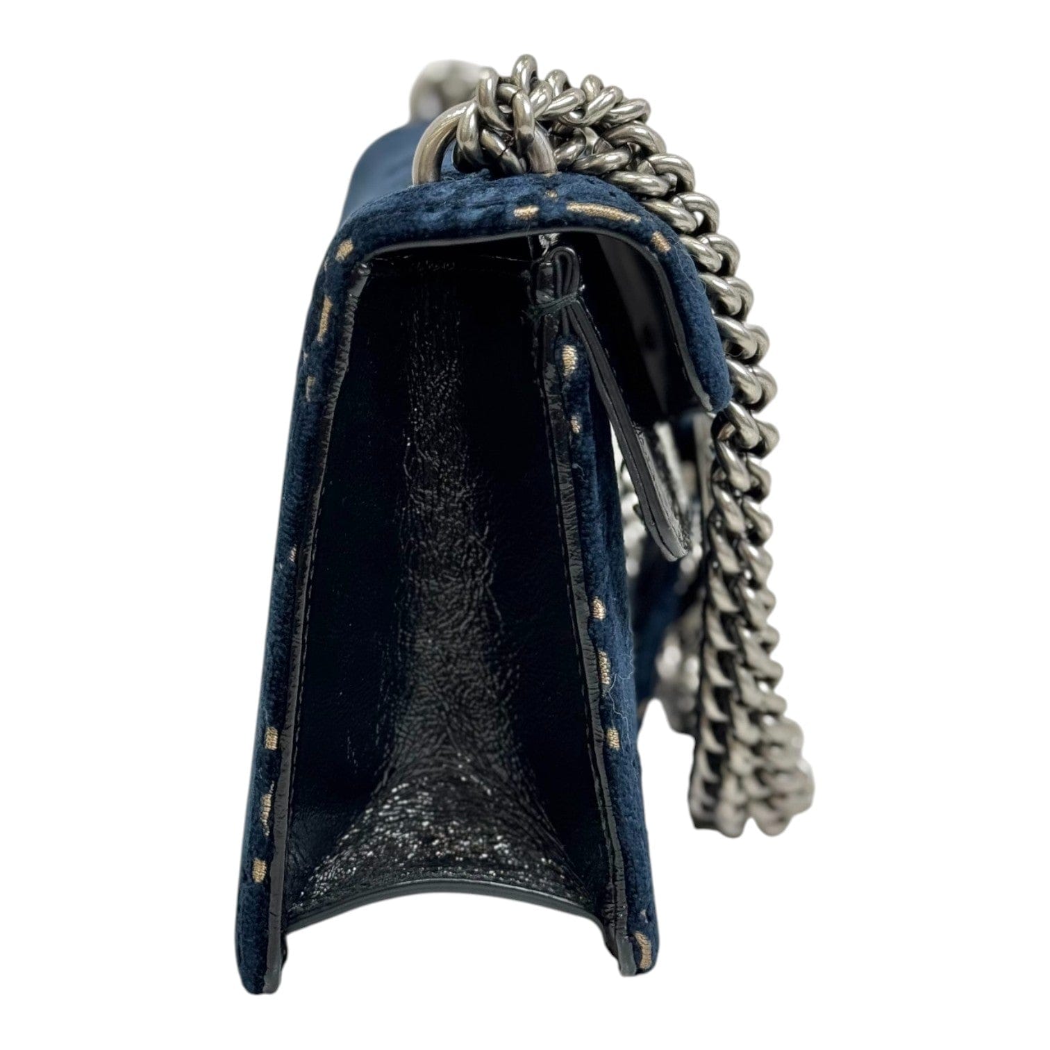 Gucci Gucci Dionysus Small Blue/Black Suede with Crystal Bag