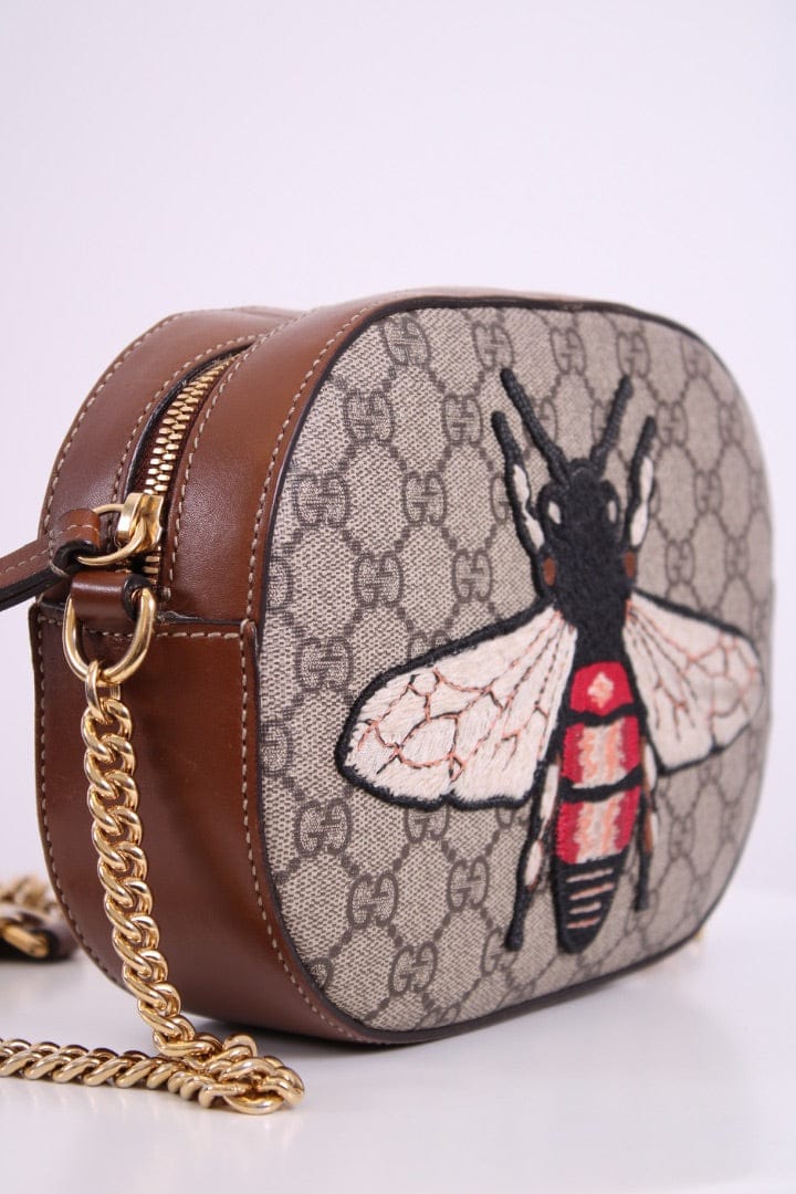 Gucci Gucci GG Supreme Bee Crossbody Brown