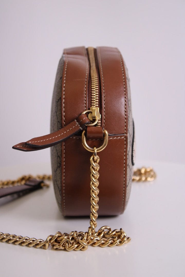 Gucci Gucci GG Supreme Bee Crossbody Brown