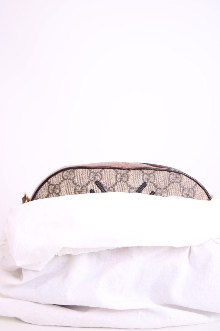 Gucci Gucci GG Supreme Bee Crossbody Brown