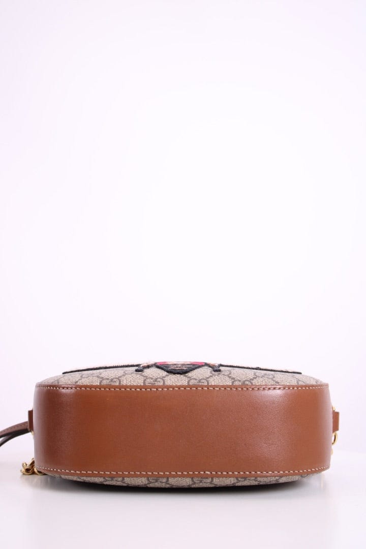 Gucci Gucci GG Supreme Bee Crossbody Brown