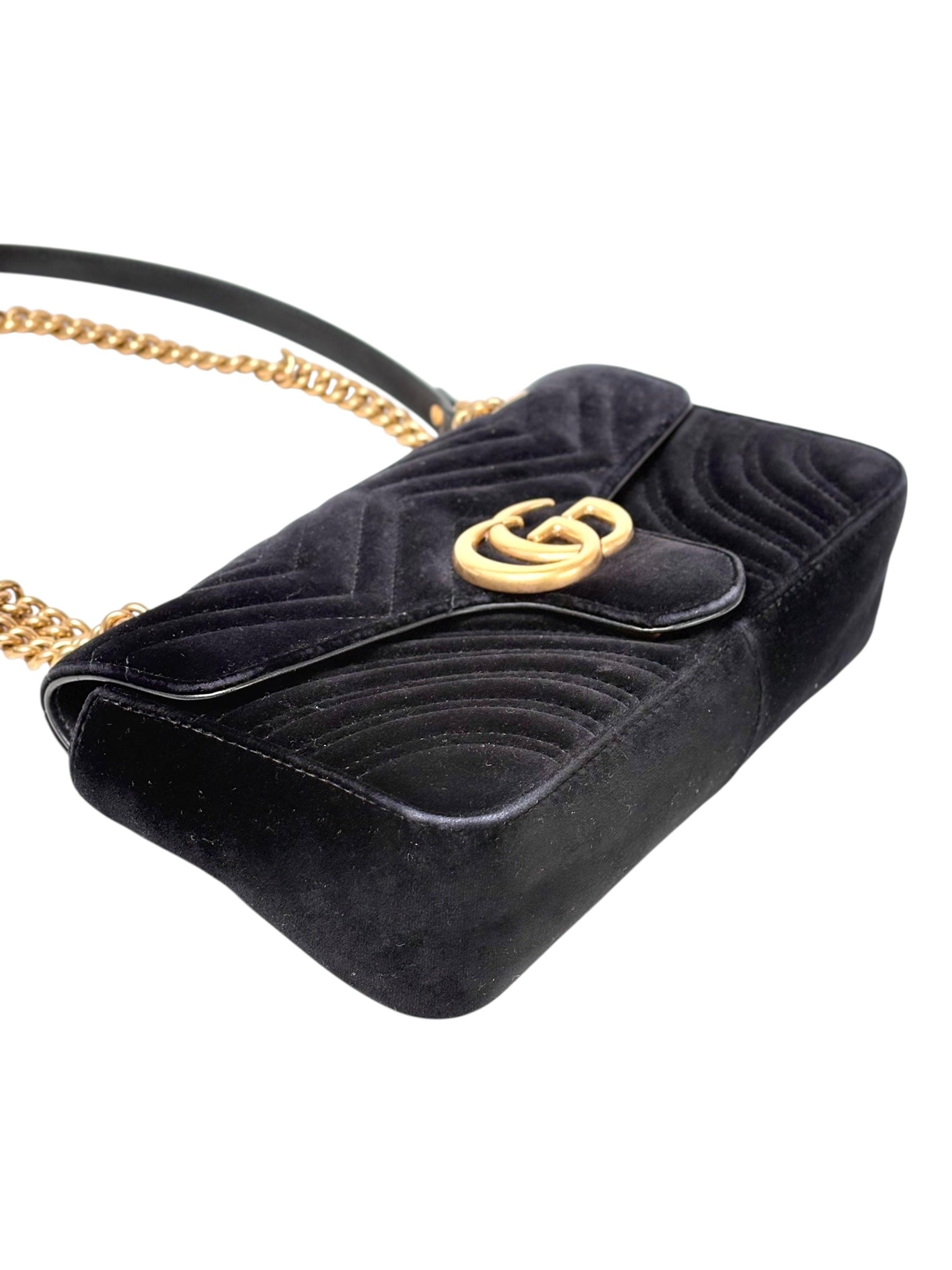 Gucci Gucci Marmont Small Bag Black Velvet