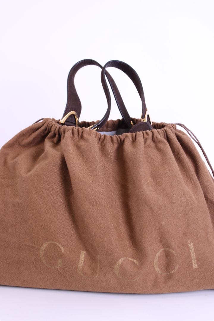 Gucci Gucci Stirup hobo bag brown suede
