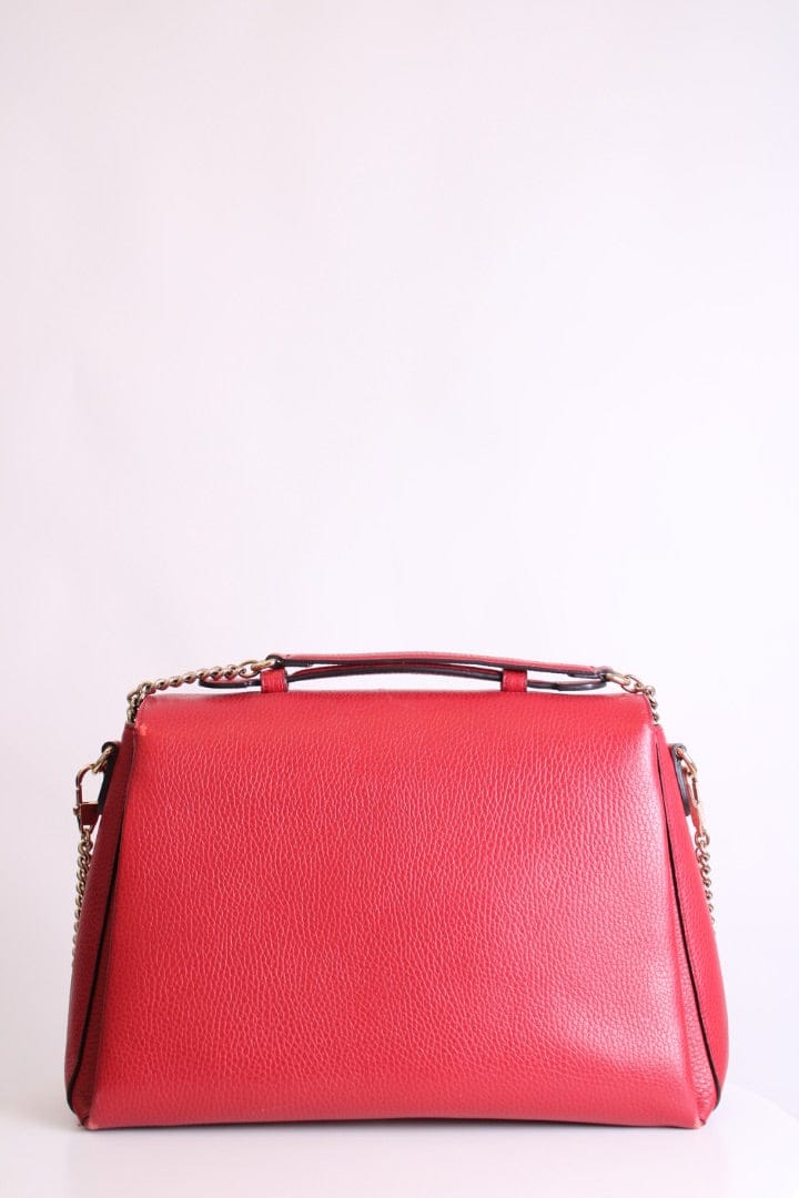 Gucci Red Gucci Medium Interlocking G, Top Handle Bag