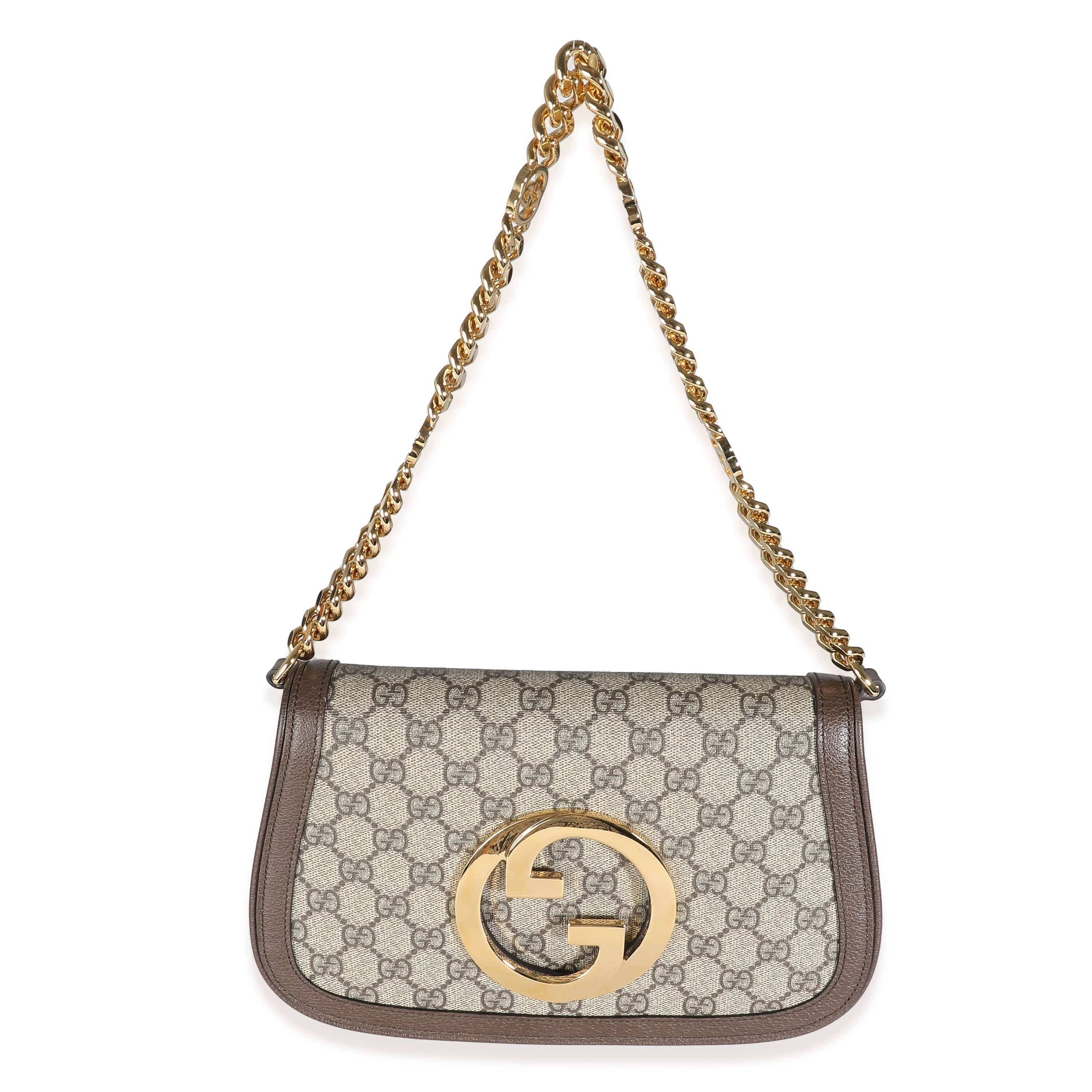 Gucci Gucci Beige GG Supreme Canvas Blondie Shoulder Bag