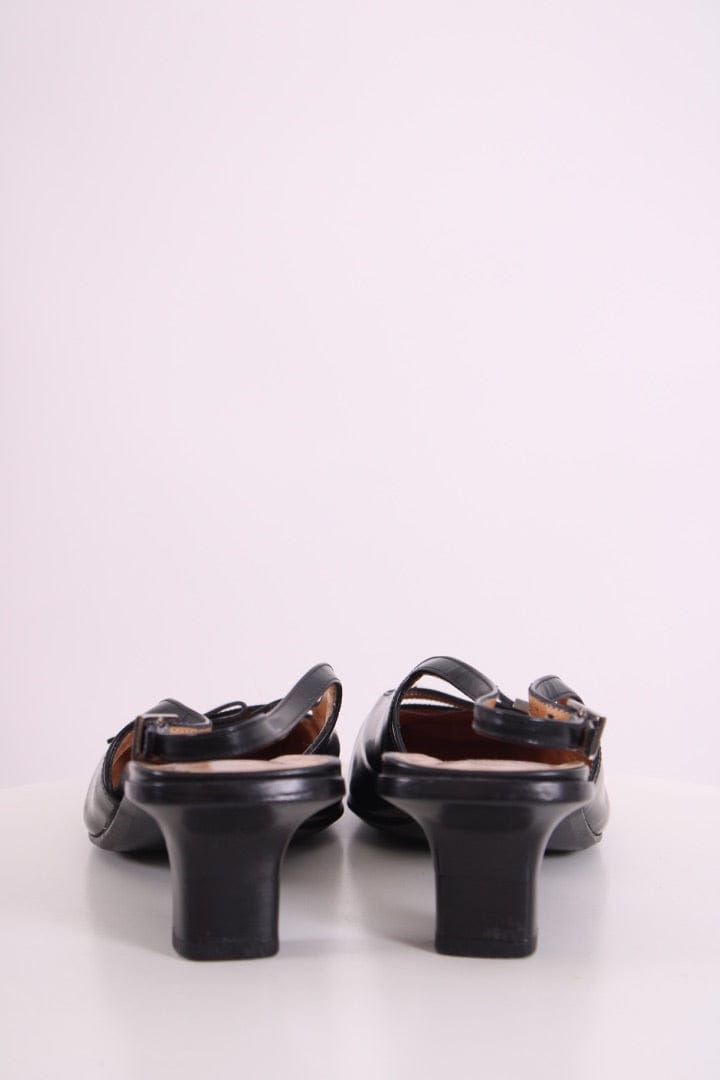 Gucci Gucci Square Toe Slingback Heels Black 40.5
