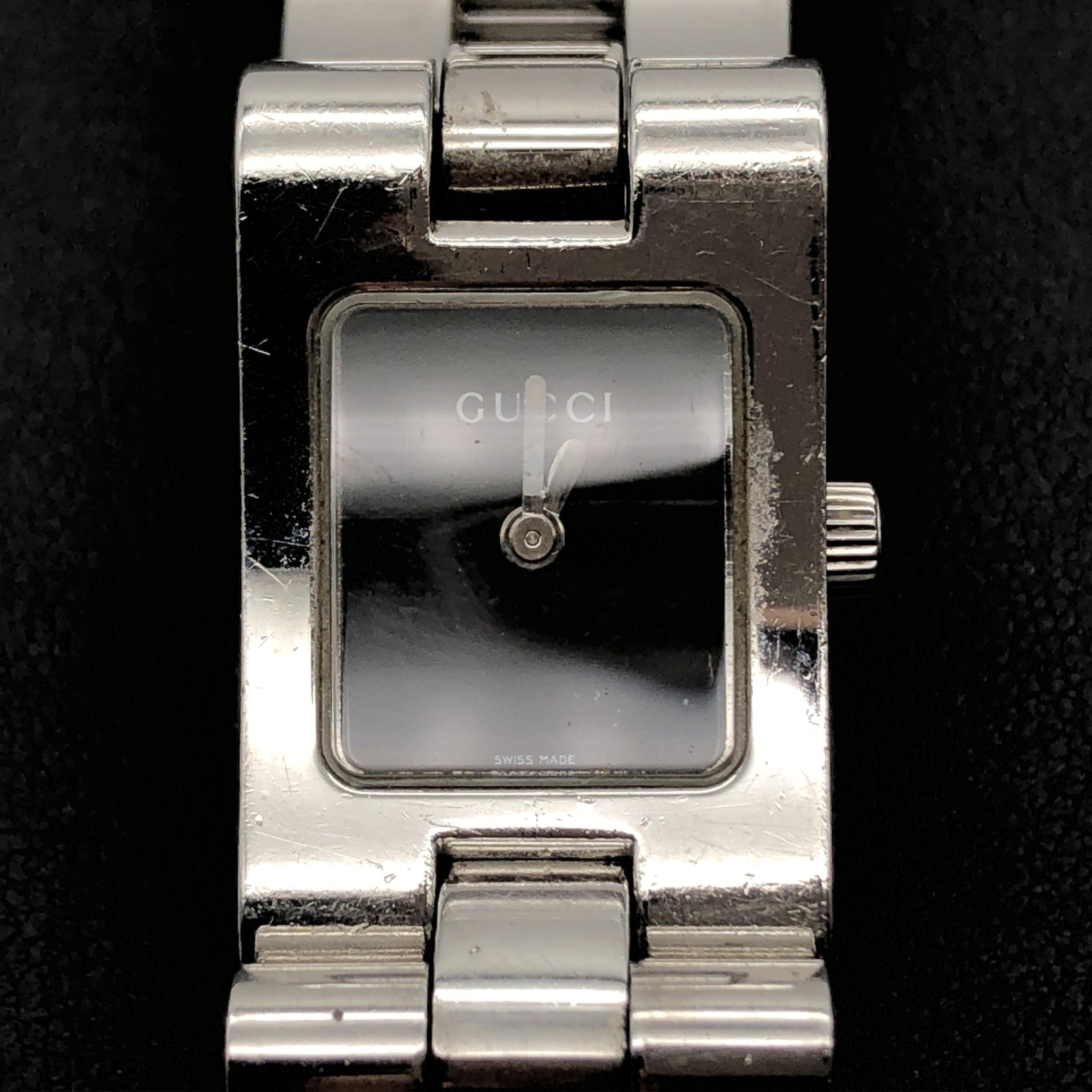 Gucci Gucci Black Dial Watch, Quartz, Water Resistant, Stainless Steel ALC3358