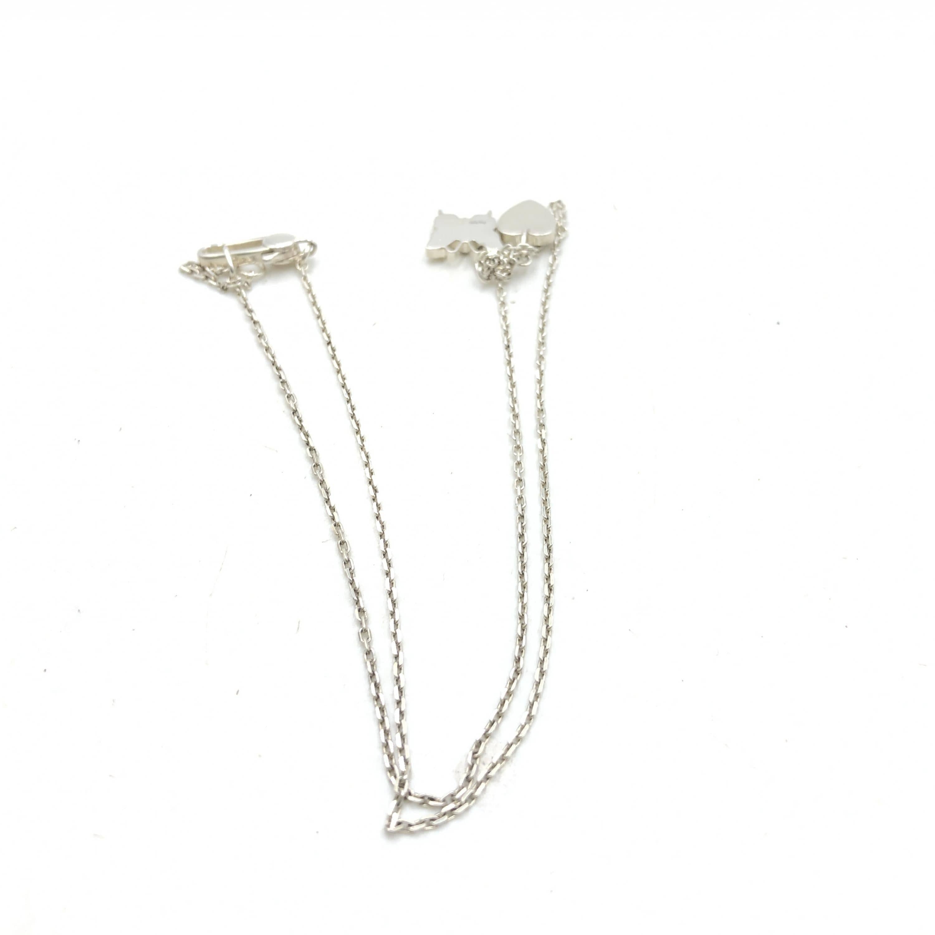 Gucci Gucci Necklace, Heart and butterfly, Silver 925 ALC3258