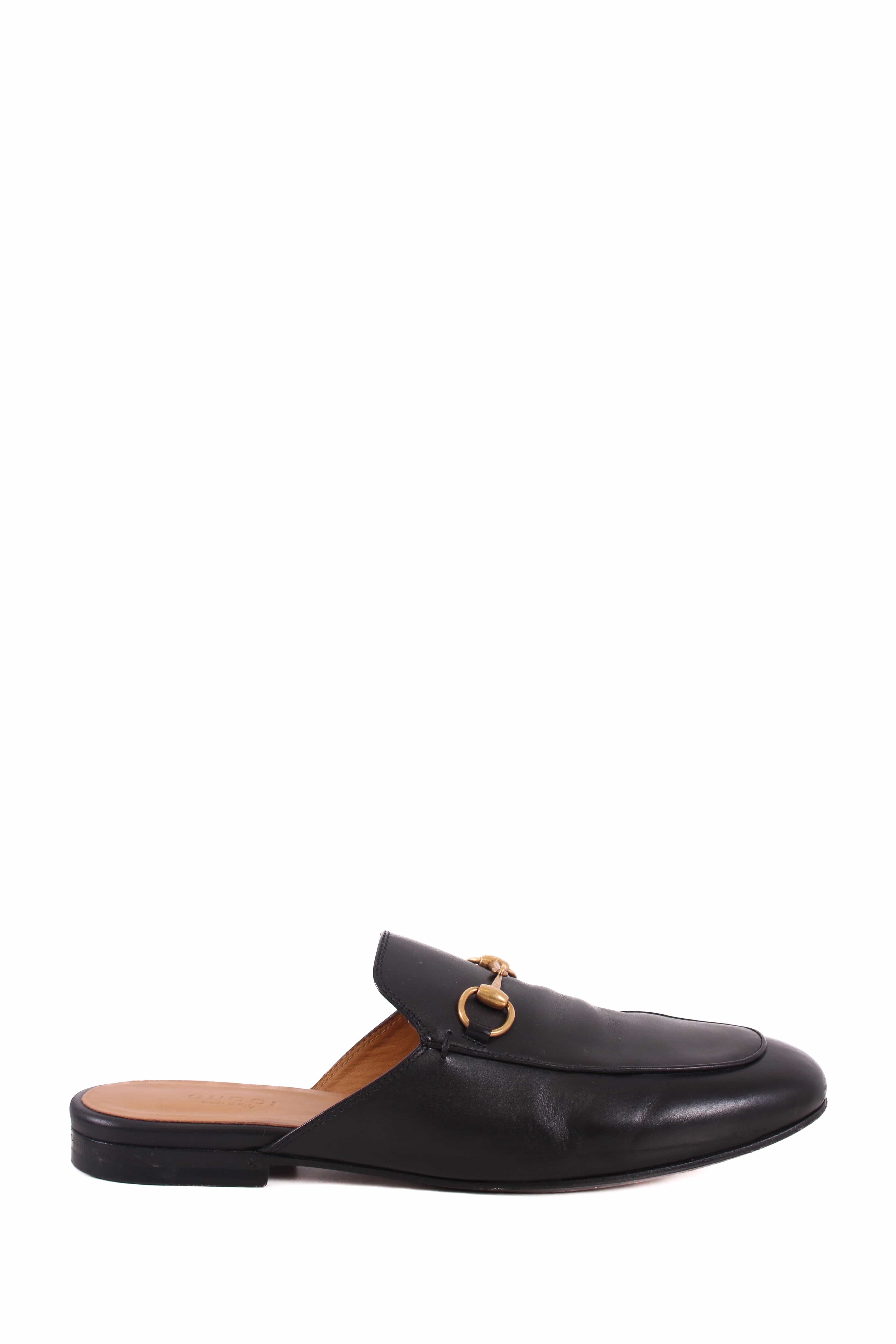 Gucci Gucci Prince Town Leather Mules Black 38