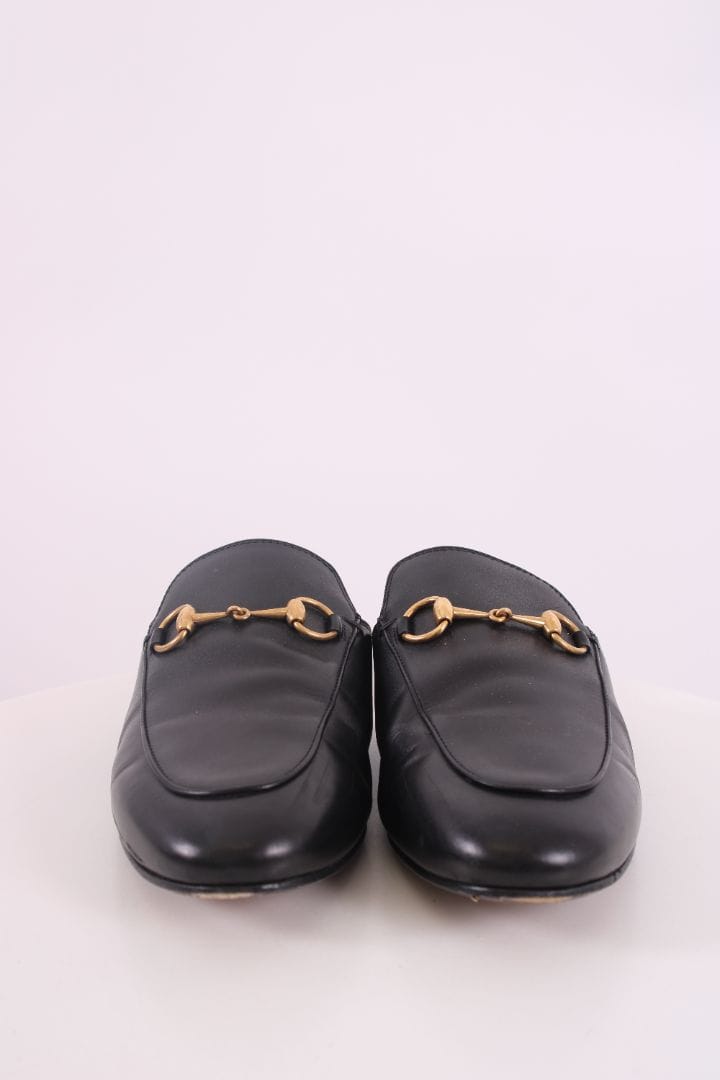Gucci Gucci Prince Town Leather Mules Black 38