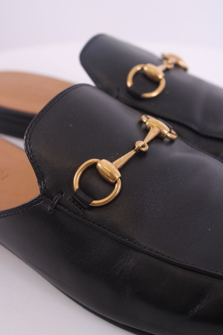 Gucci Gucci Prince Town Leather Mules Black 38