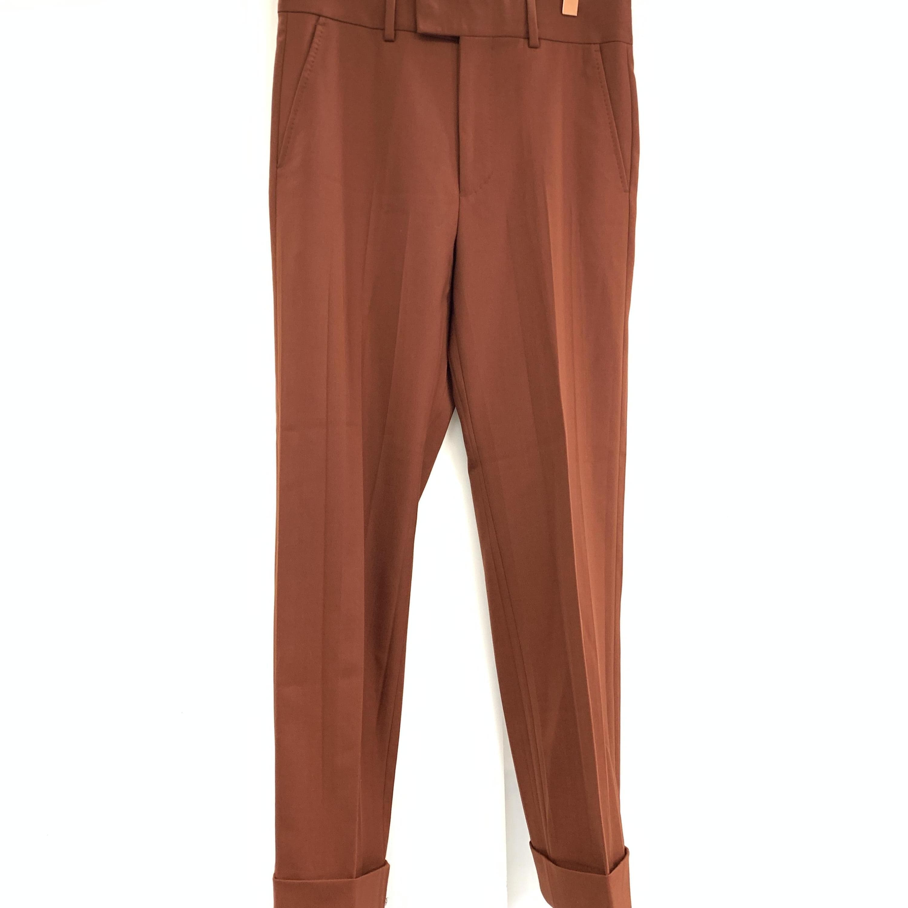 Gucci Gucci Burnt Orange Wide-Leg Trousers, Size: 7-42R C327604