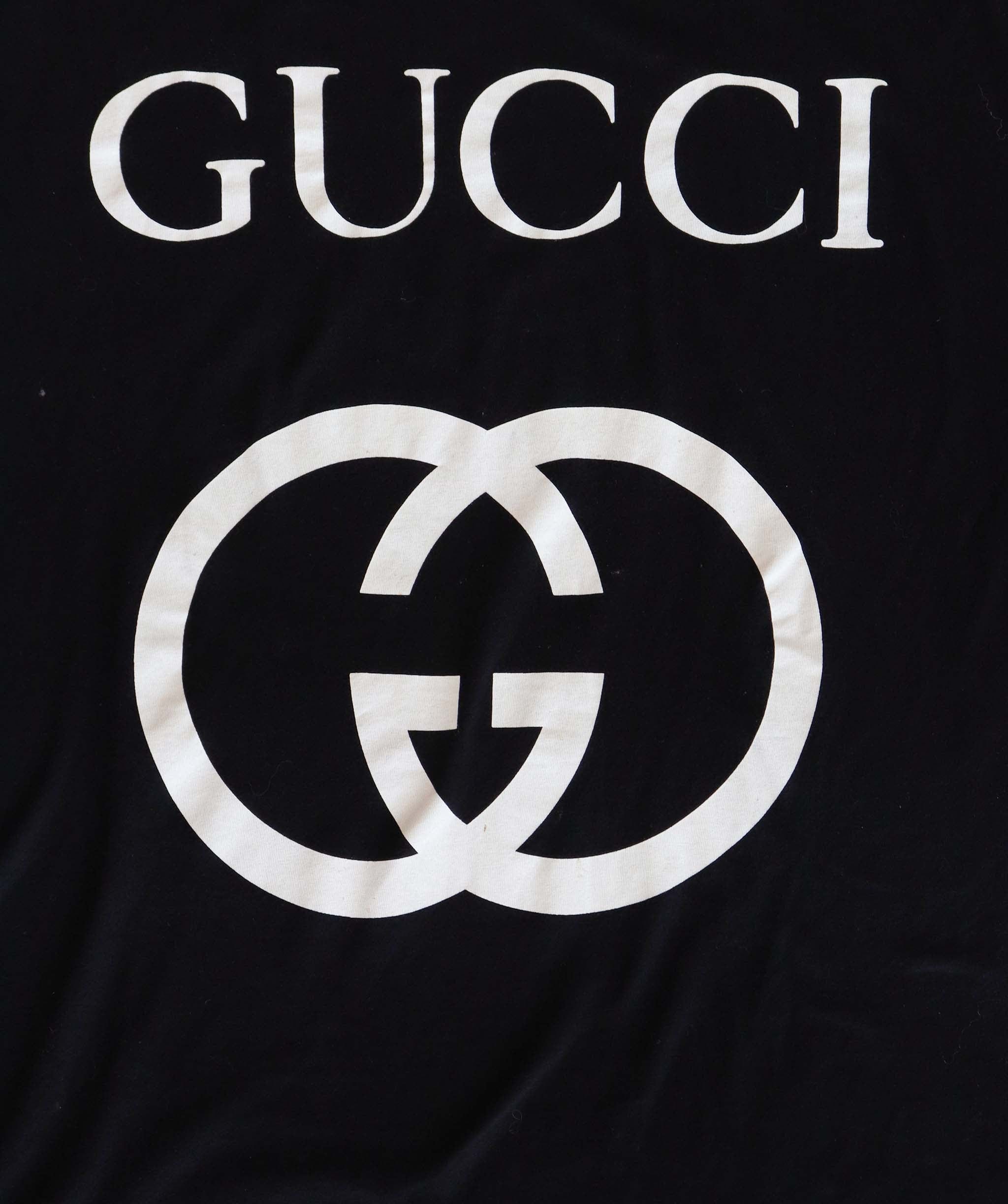 Gucci Gucci Black Logo Tshirt - RJC3765
