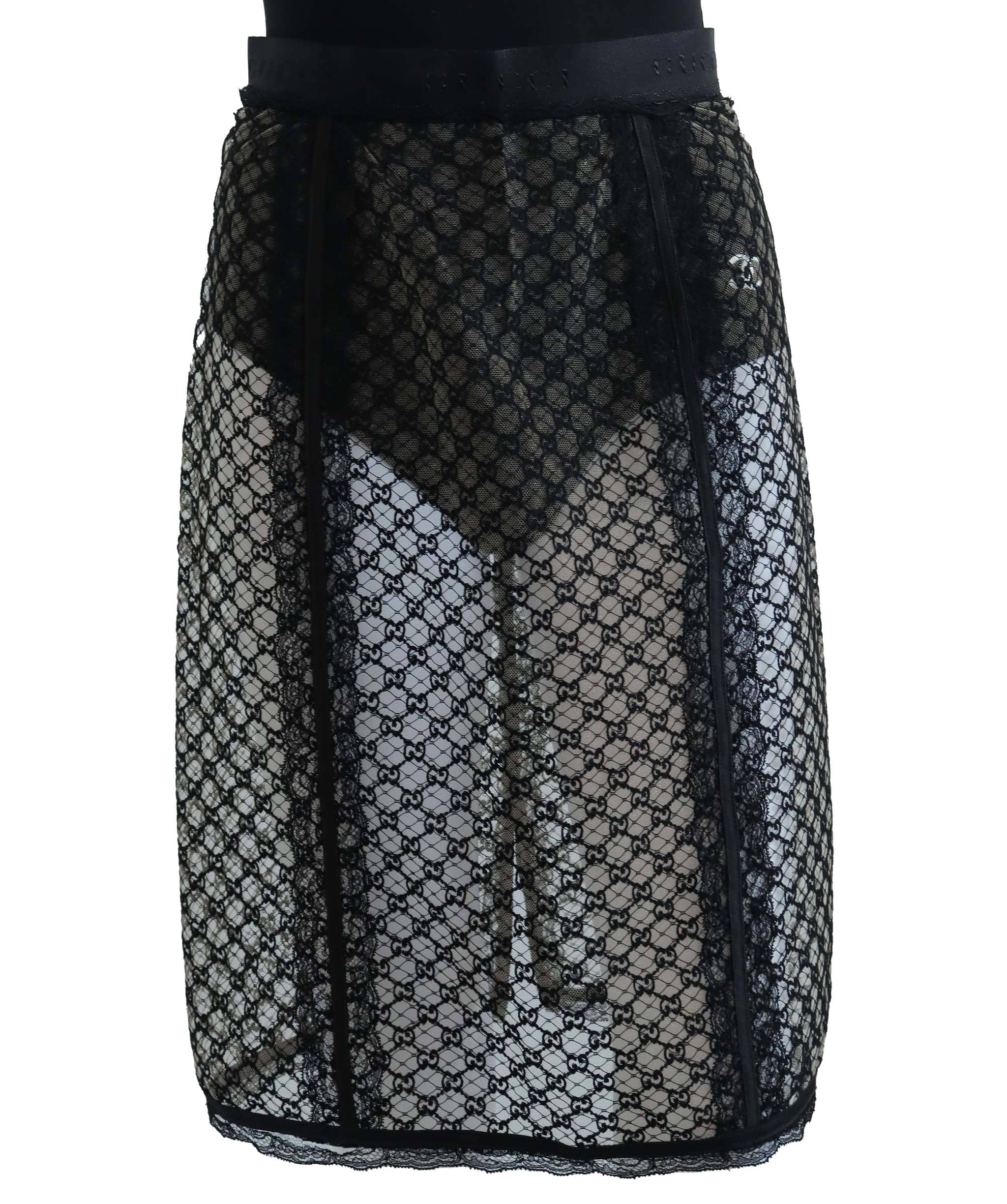 Gucci GUCCI BLACK MIDI SKIRT BLACK SIZE S ASC7256