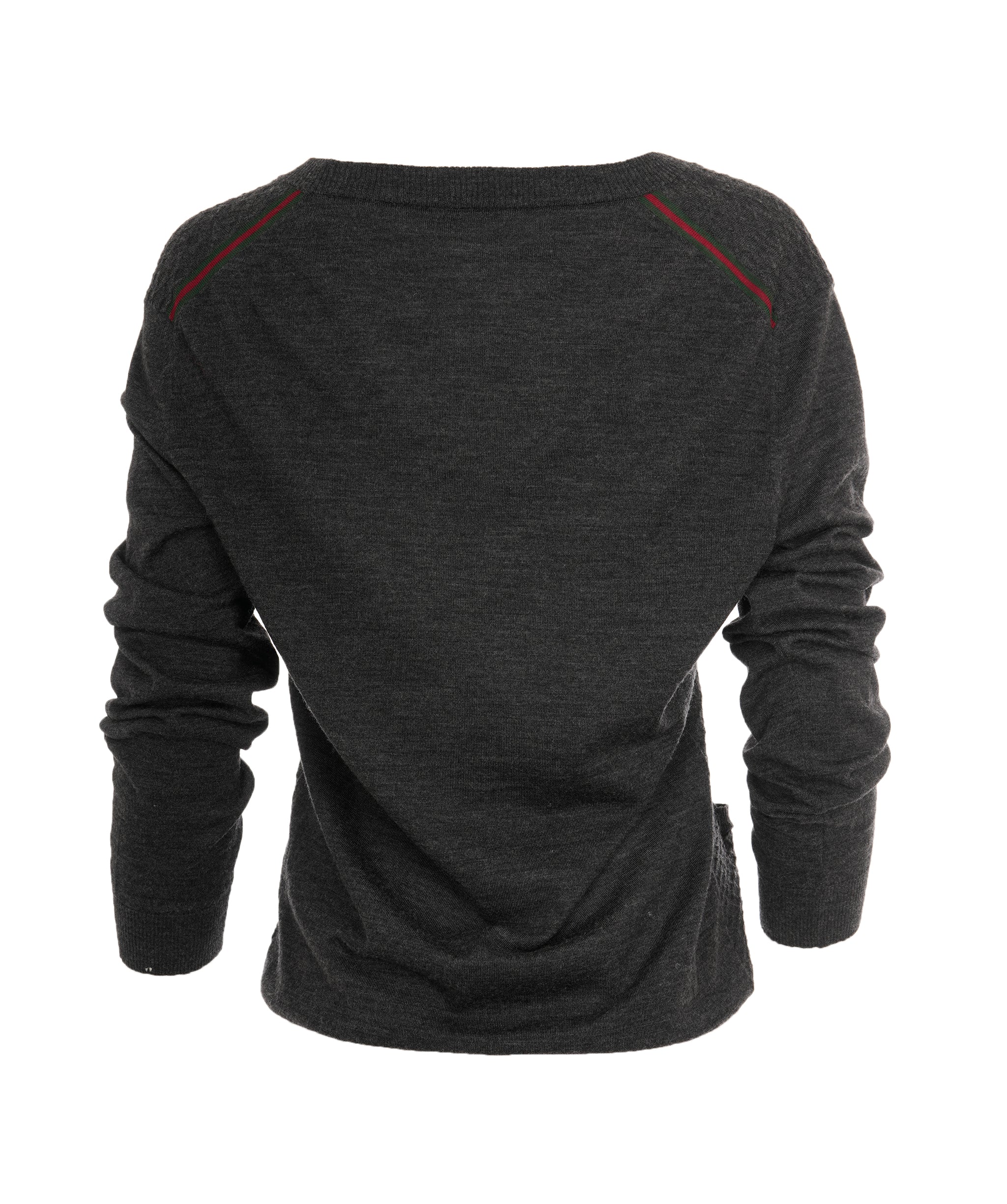 Gucci Gucci Grey V Neck Button Cardigan ALC3560