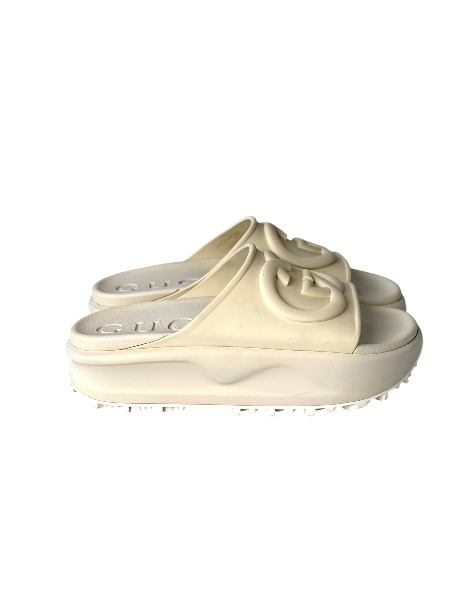 Gucci Gucci White Slipper Shoes - Size 36