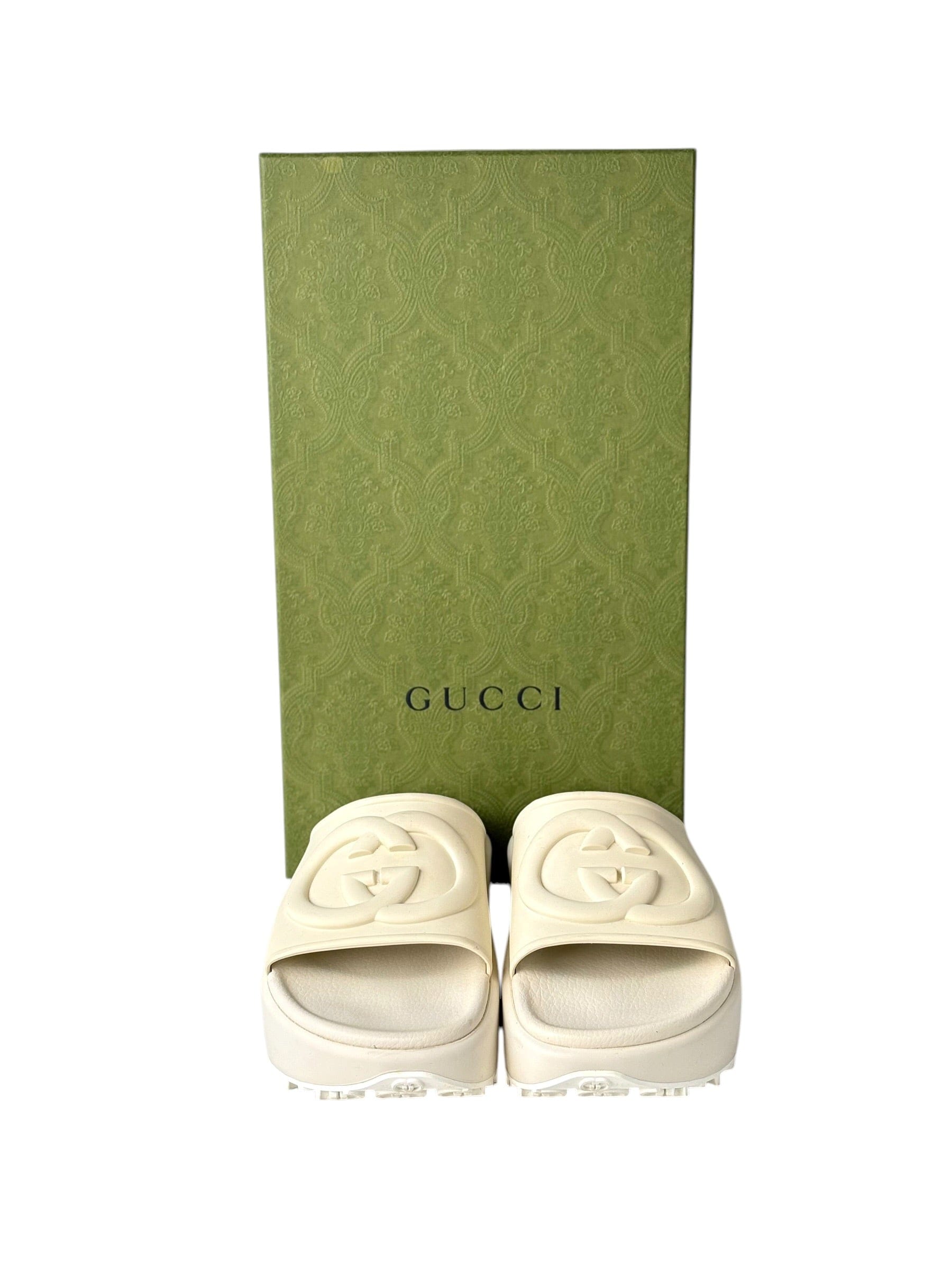 Gucci Gucci White Slipper Shoes - Size 36