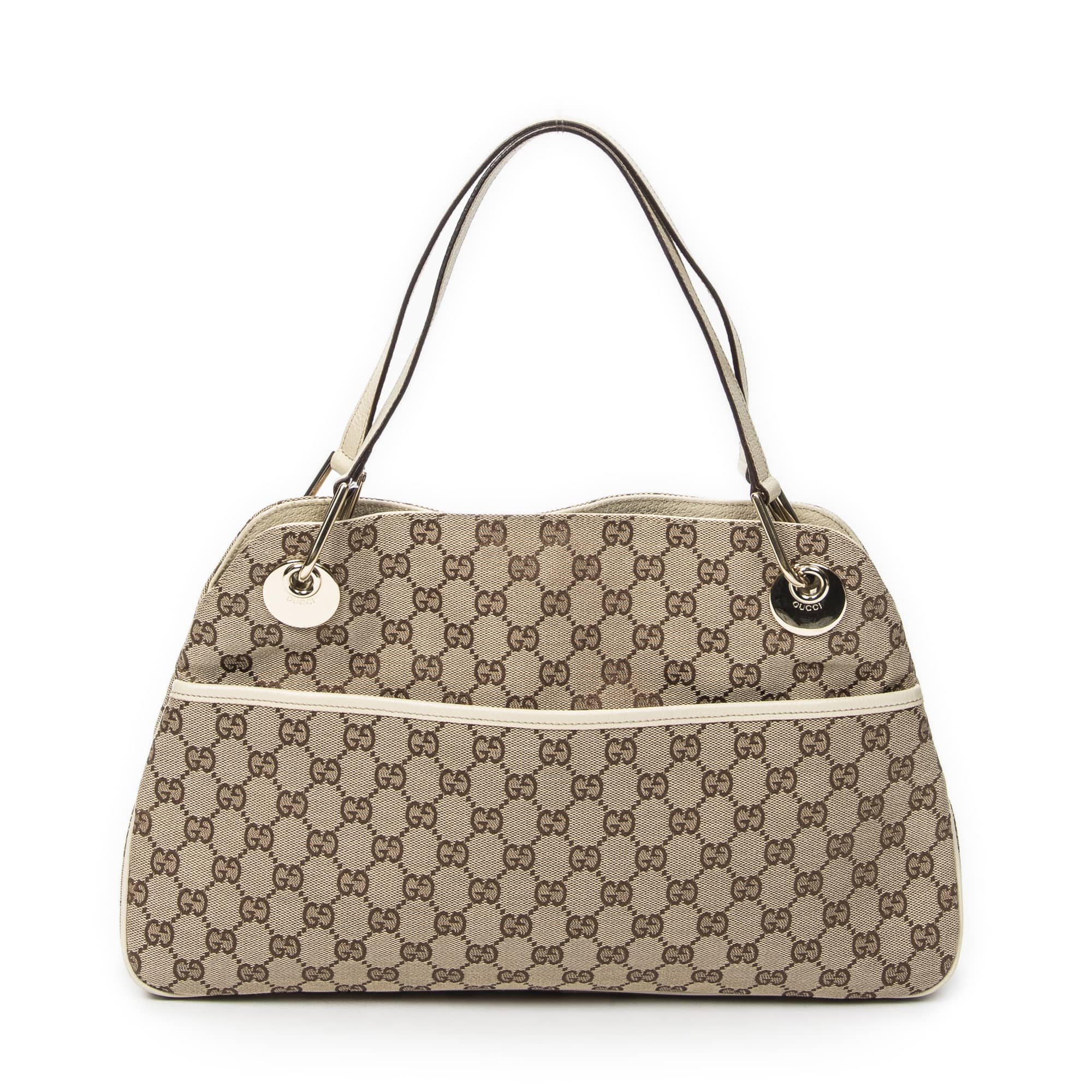 Gucci Gucci Beige/Ivory Canvas Medium Eclipse Tote ABC7596