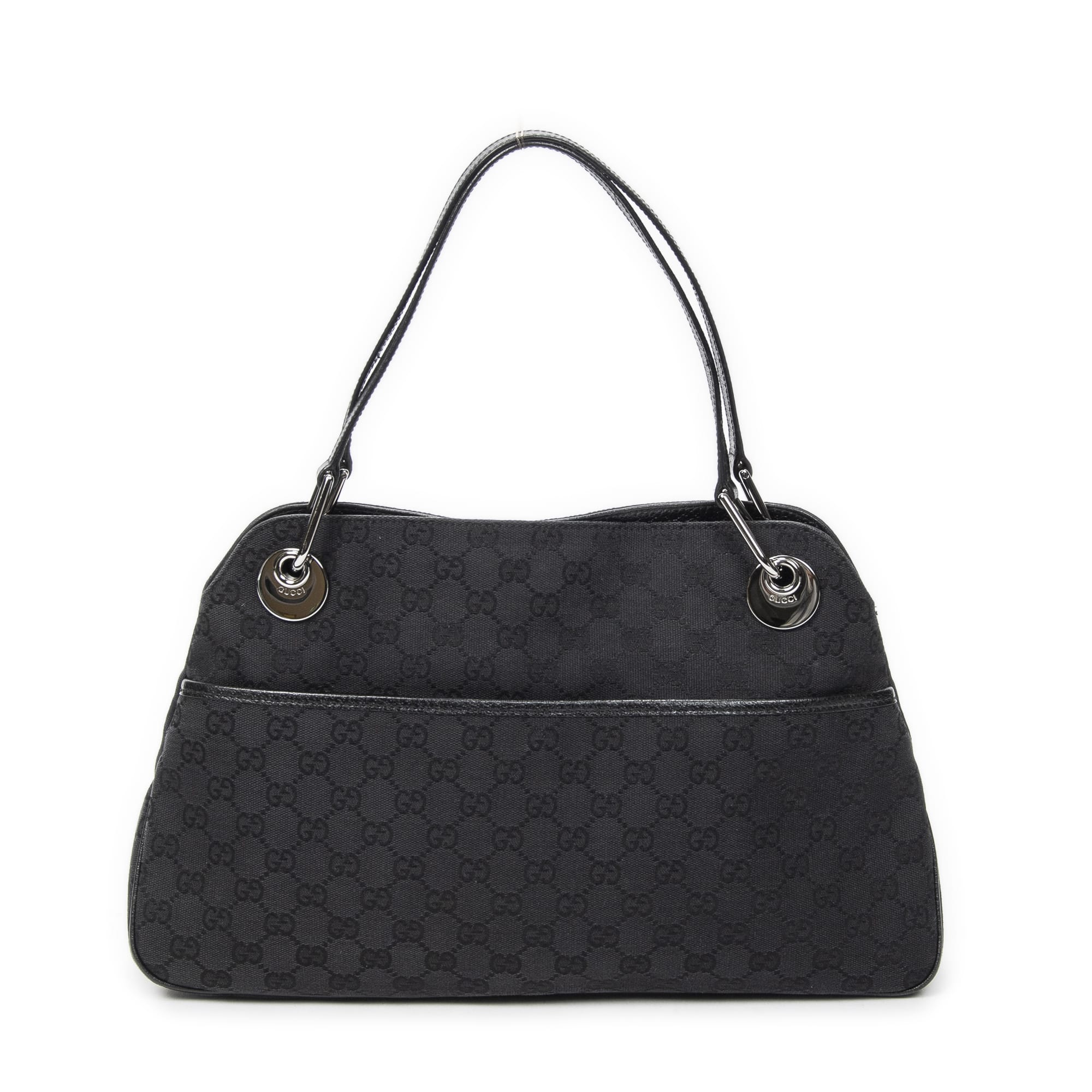 Gucci Gucci Black Canvas Medium Eclipse Tote ABC7599