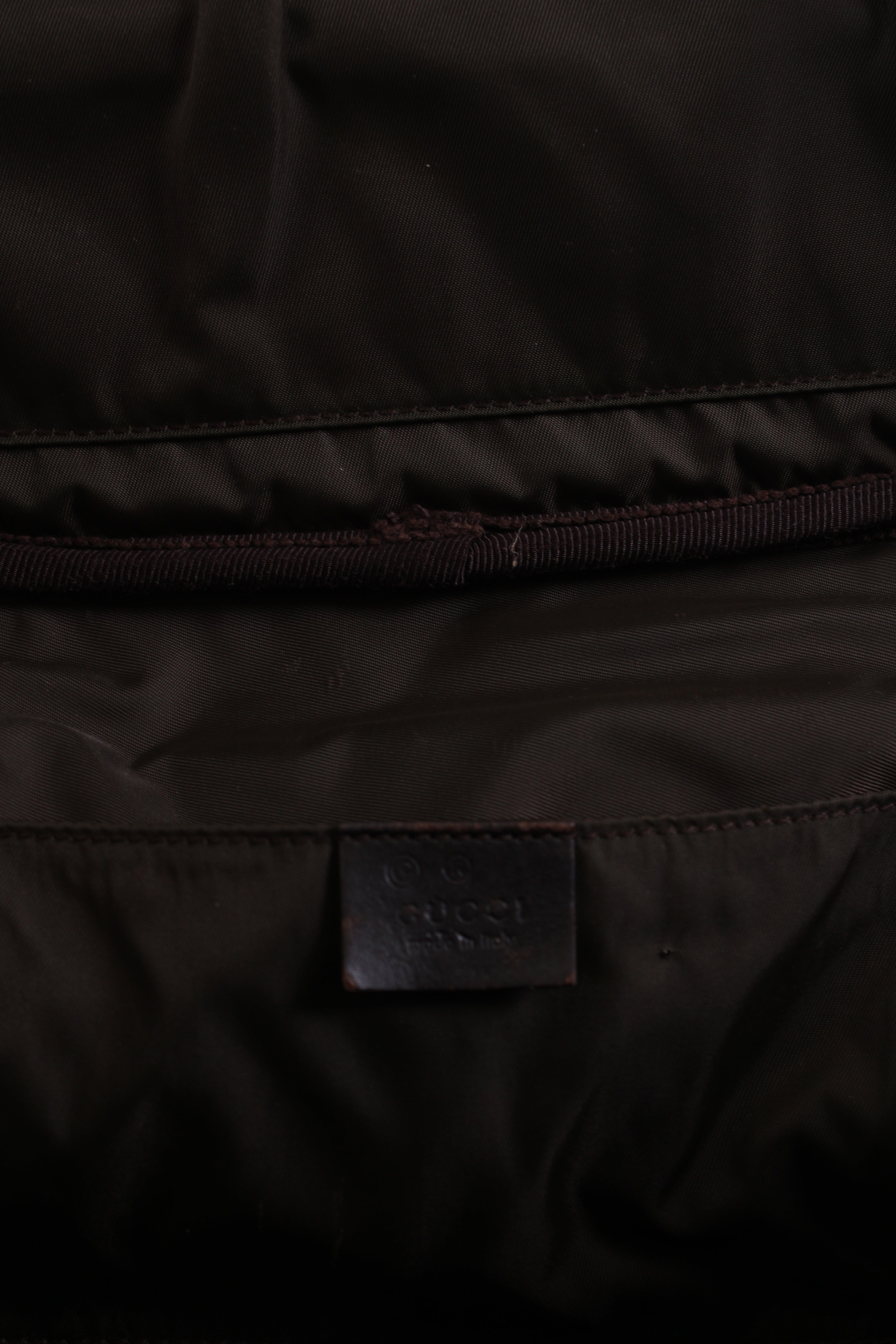 Gucci Gucci Monogram Nylon Toiletries Bag Brown