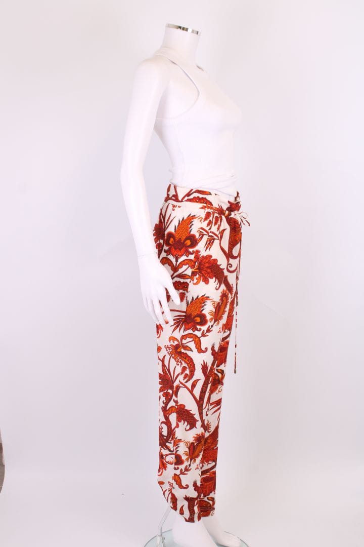 Gucci Gucci Print Trousers White/ Orange M