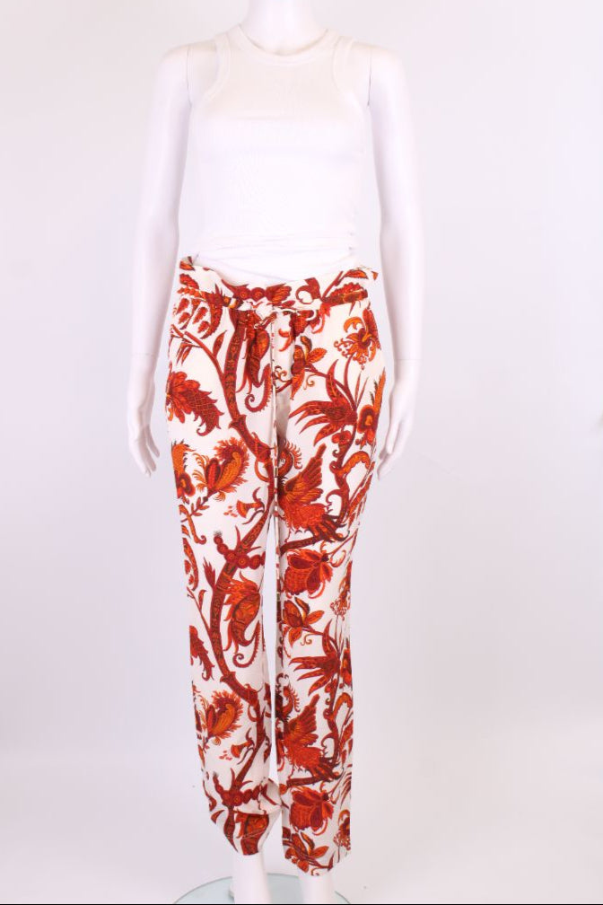 Gucci Gucci Print Trousers White/ Orange M