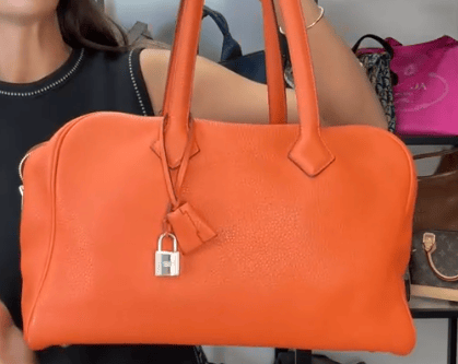 Hermes H26031871 Hermes Victoria II Fourre Tout 35 9J Feu Clemence