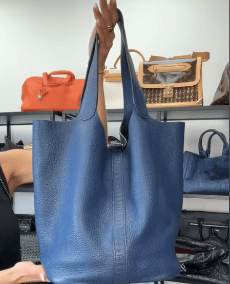Hermes H26041090 Hermes Picotin Lock T Blue Taurillon