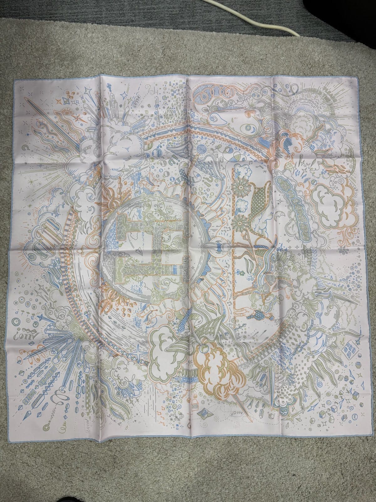 Hermes Hermes 90* 90 Silk Scarf ALC3765