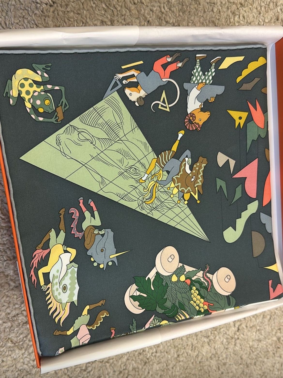 Hermes Hermes 90*90 Silk Scarf Brand New ALC4007