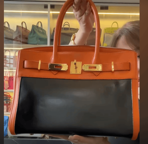 Hermes Hermes Amazonia Birkin 30 Orange/Black GHW #C SYCYF1905