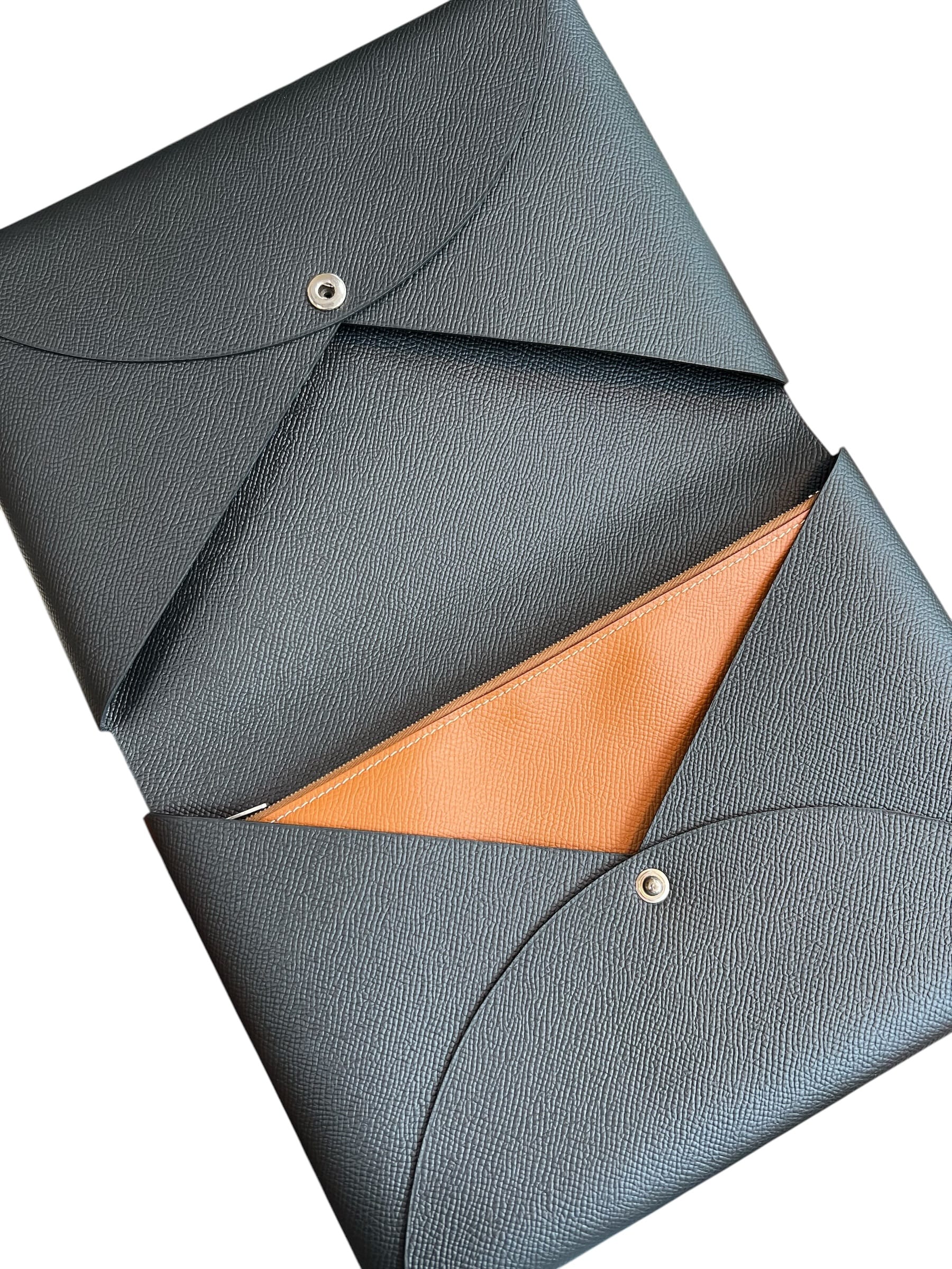 Hermes Hermes Calvi GM Balck/Gold Epsom #A NEW SSLG1015