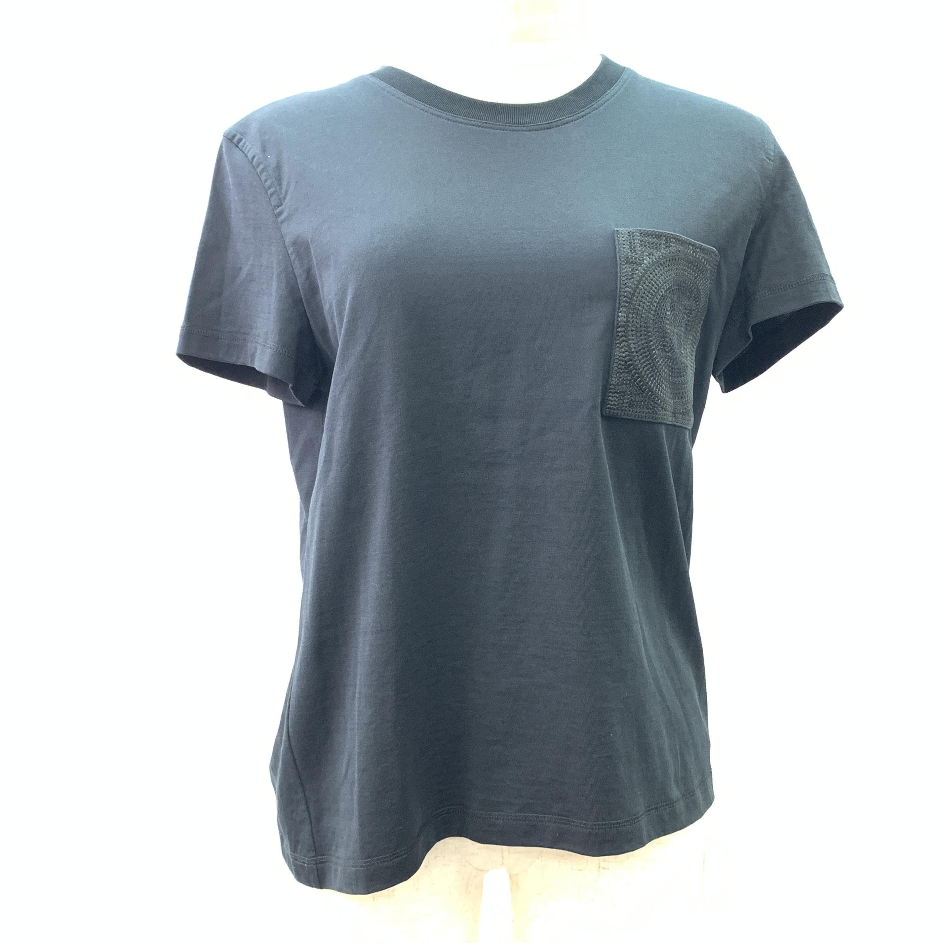 Hermès Hermès Cotton Pocket T-Shirt In Black C326725