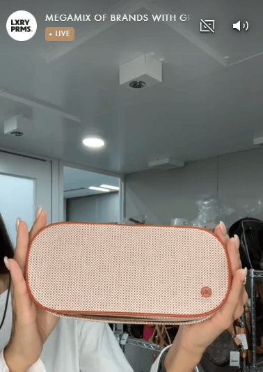 HERMES HERMES Escale Makeup Pouch Toile×Leather Natural×Cognac SV B0220KYNY4