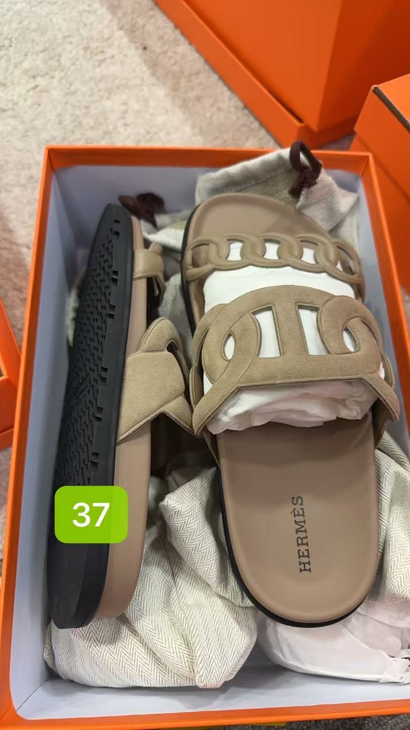 Hermes Hermes Extra Sandal Grey Shoes 37 ALC3802