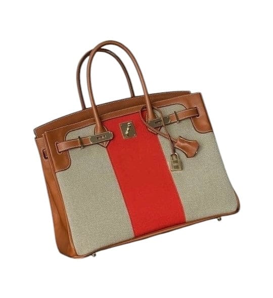 Hermès Hermes Flag Birkin 35 Fauve/Ficelle/Orange PMHW SYCYB1041