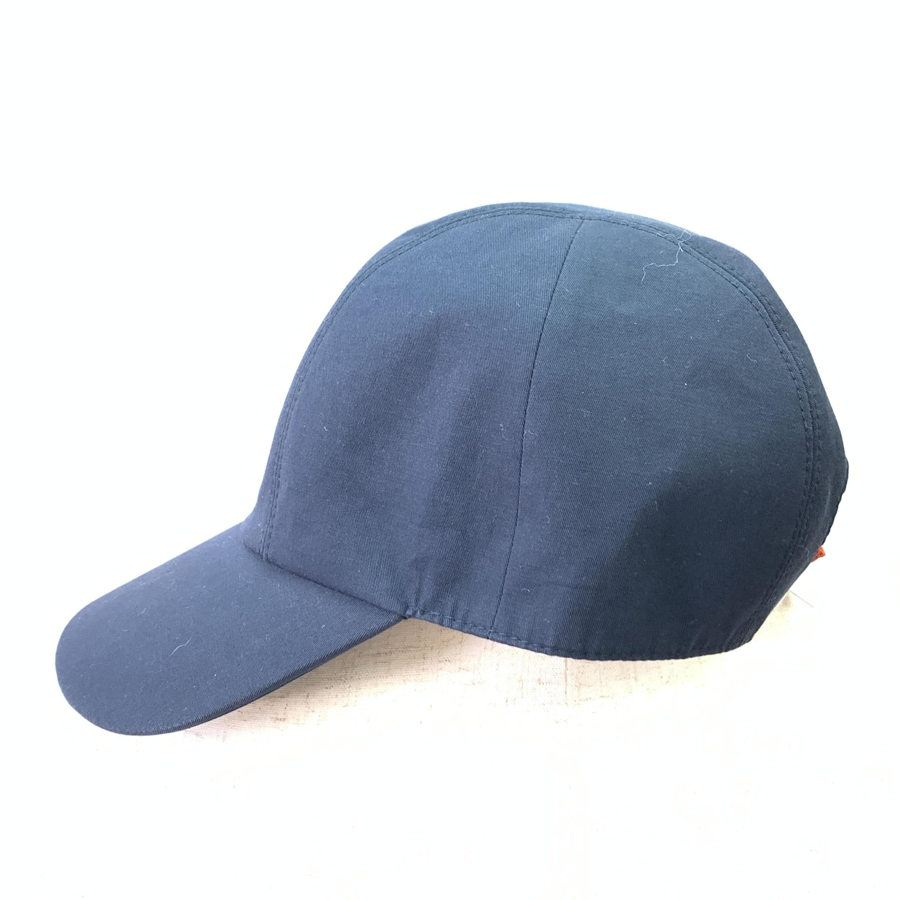 Hermès Hermès Navy Blue Cotton Baseball Cap C326731