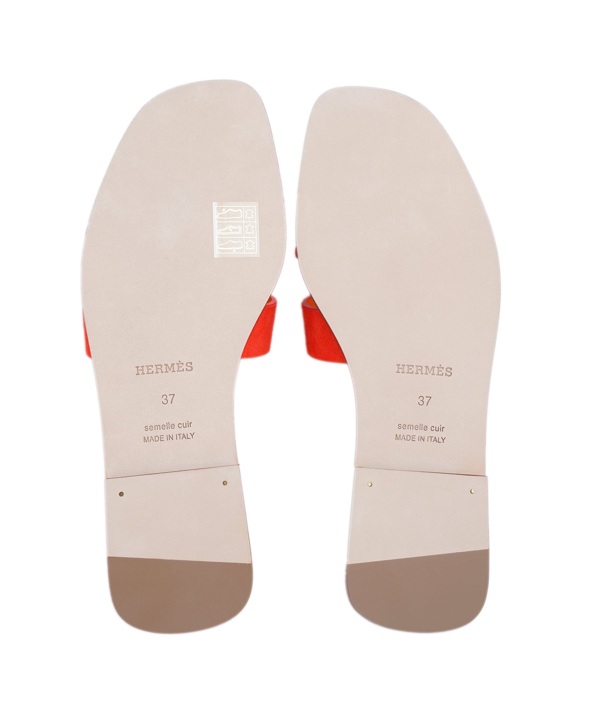 Hermès Hermes Oran Sandals 37 Rouge écarlate 014011AG