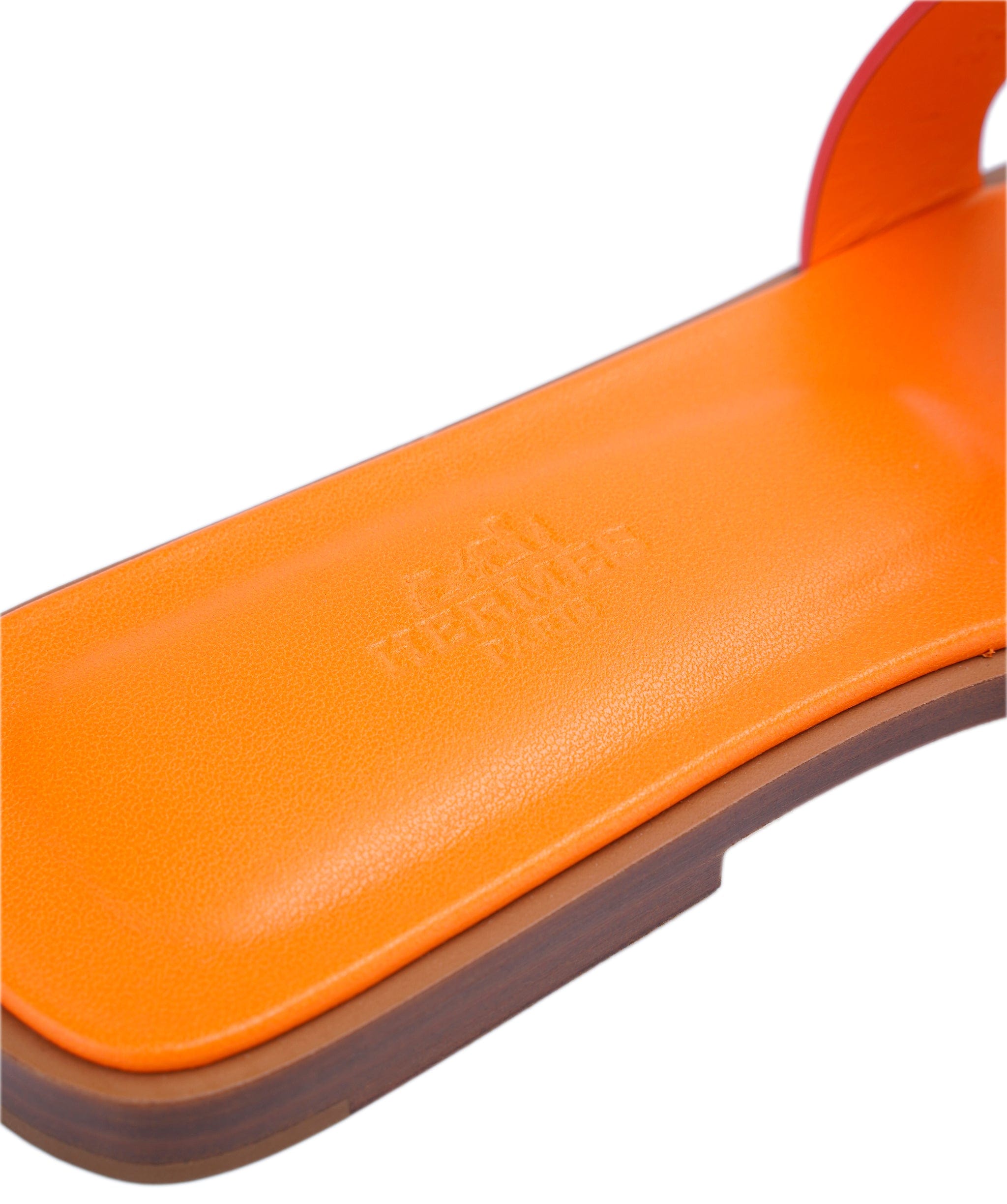 Hermès Hermes Oran Sandals 37 Rouge écarlate 014011AG