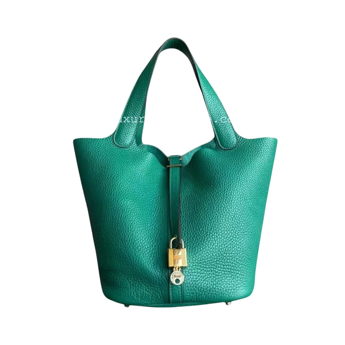 HERMES HERMES PICOTIN 22 - BAMBOU VERT VERTIGO CLEMENCE LEATHER GOLD HARDWARE SYCM667