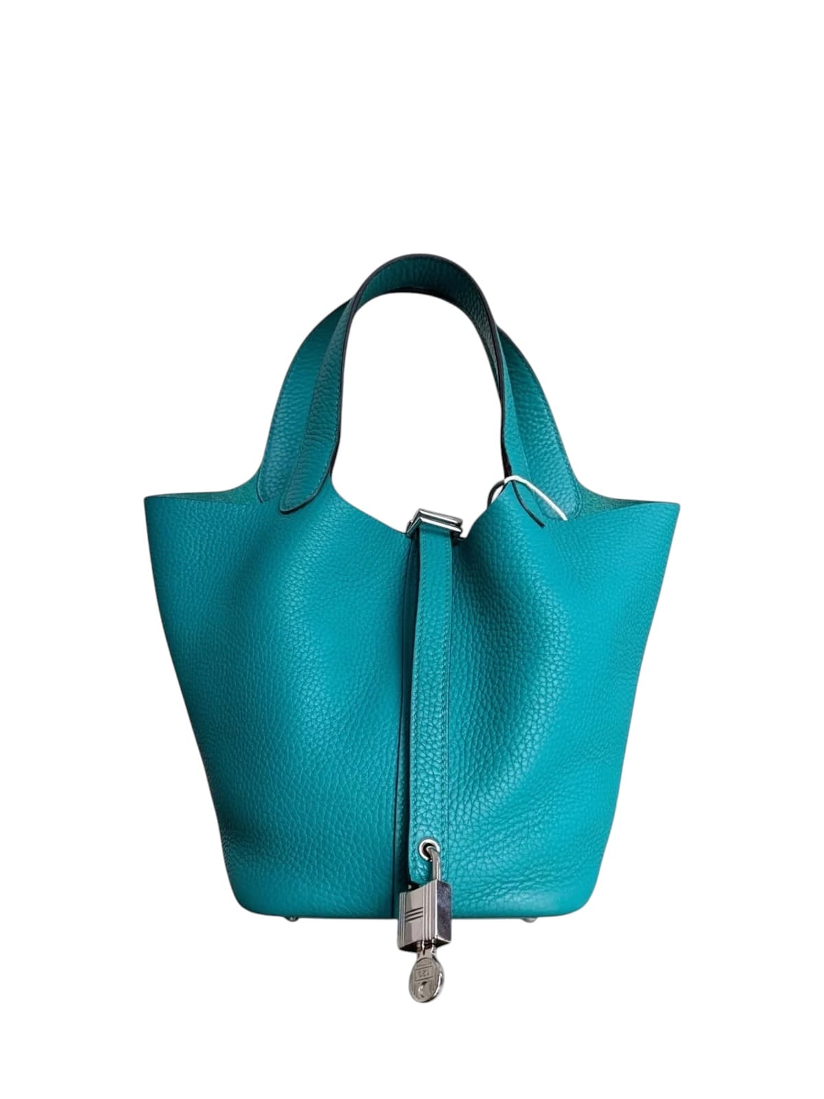 HERMES HERMES PICOTIN LOCK 18 BLUE PAON TC CLEMENCE PALLADIUM HARDWARE STAMP A SYCM665
