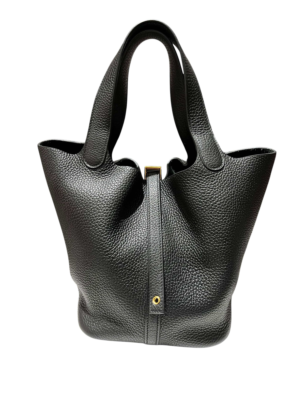 HERMES HERMES PICOTIN LOCK BLACK CLEMENCE BAG 2000000039220