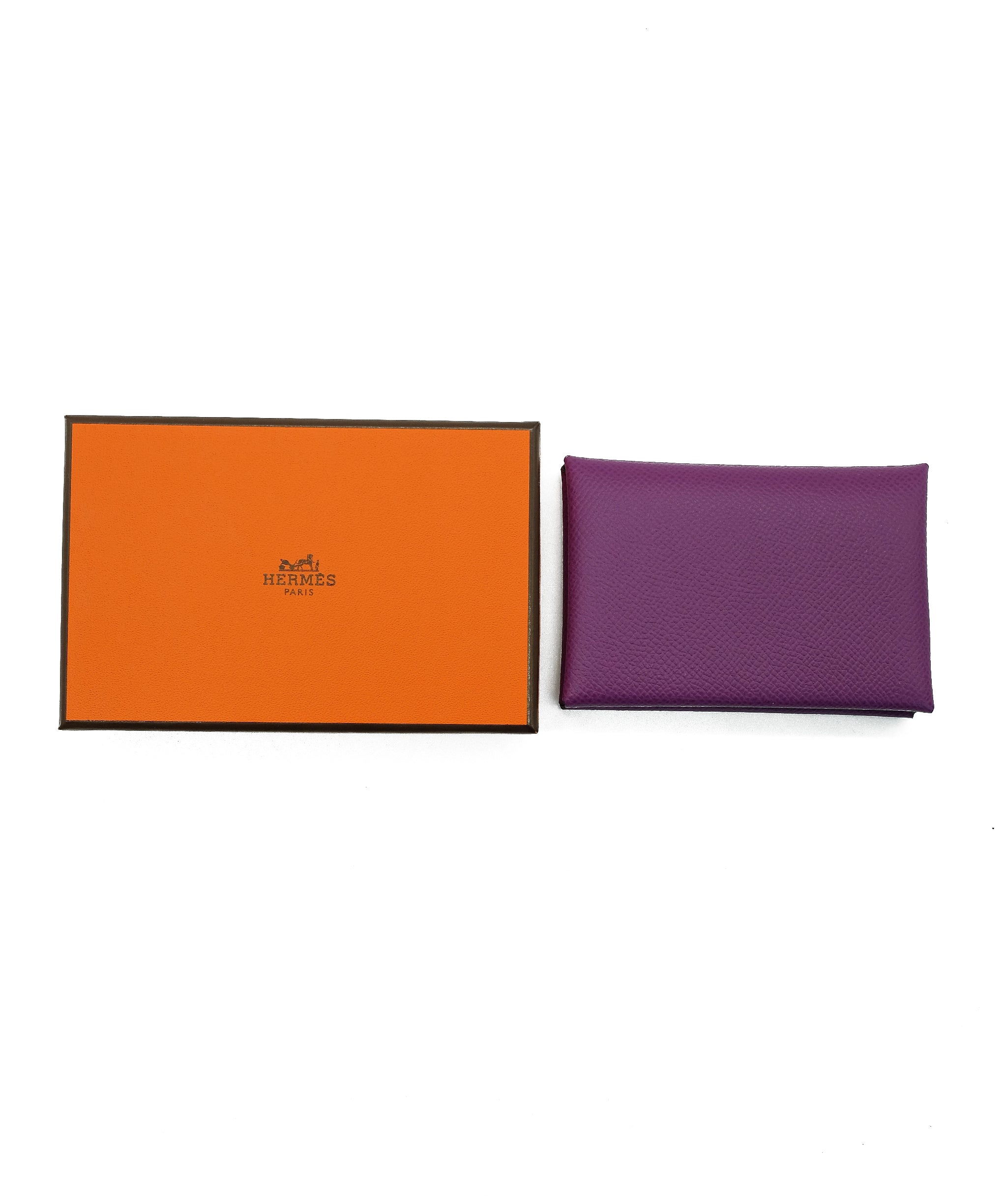 Hermes SLG Calvi Duo Cardholder, Wallet, Caramel/Sakura PInk, New in Box  GA001 - Julia Rose Boston