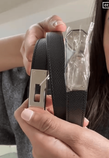 Hermès kelly belt black and silver ALC3902