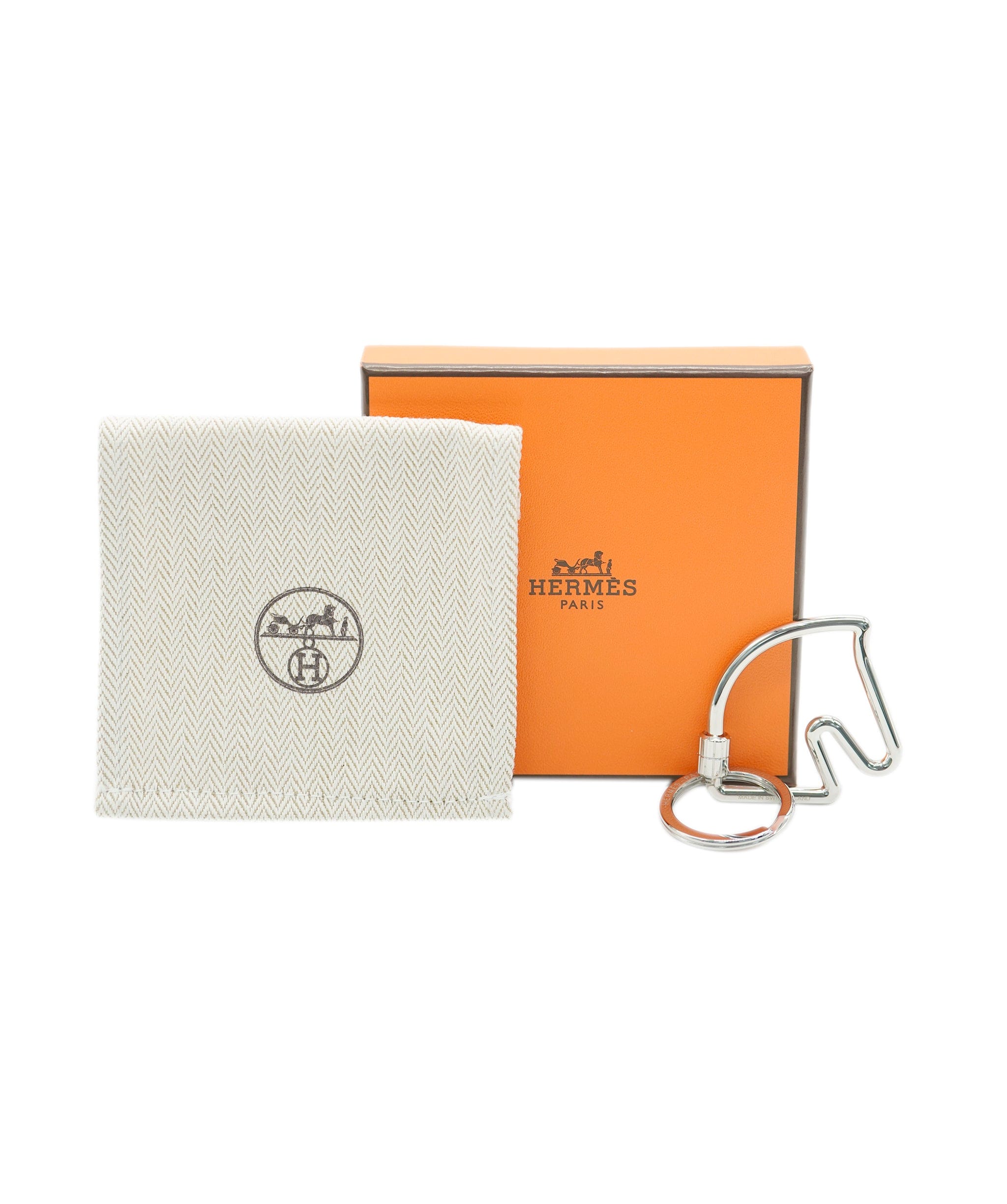 Hermès PORTE-CLES BACUAL ACIER INDAYDROLE DBXS3722