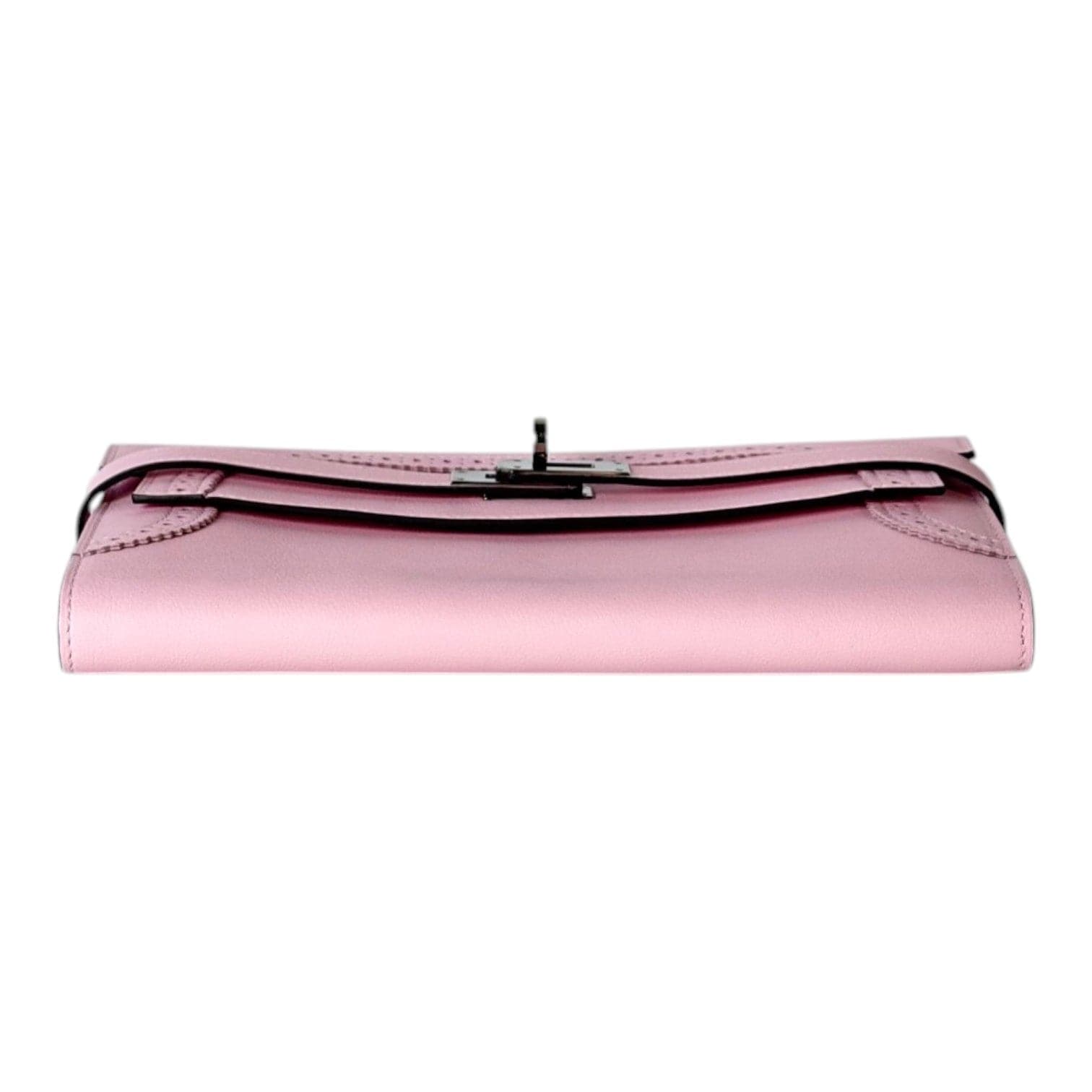 Hermes Hermes Kelly Swift Pink Long Wallet with Ghliilies Detail
