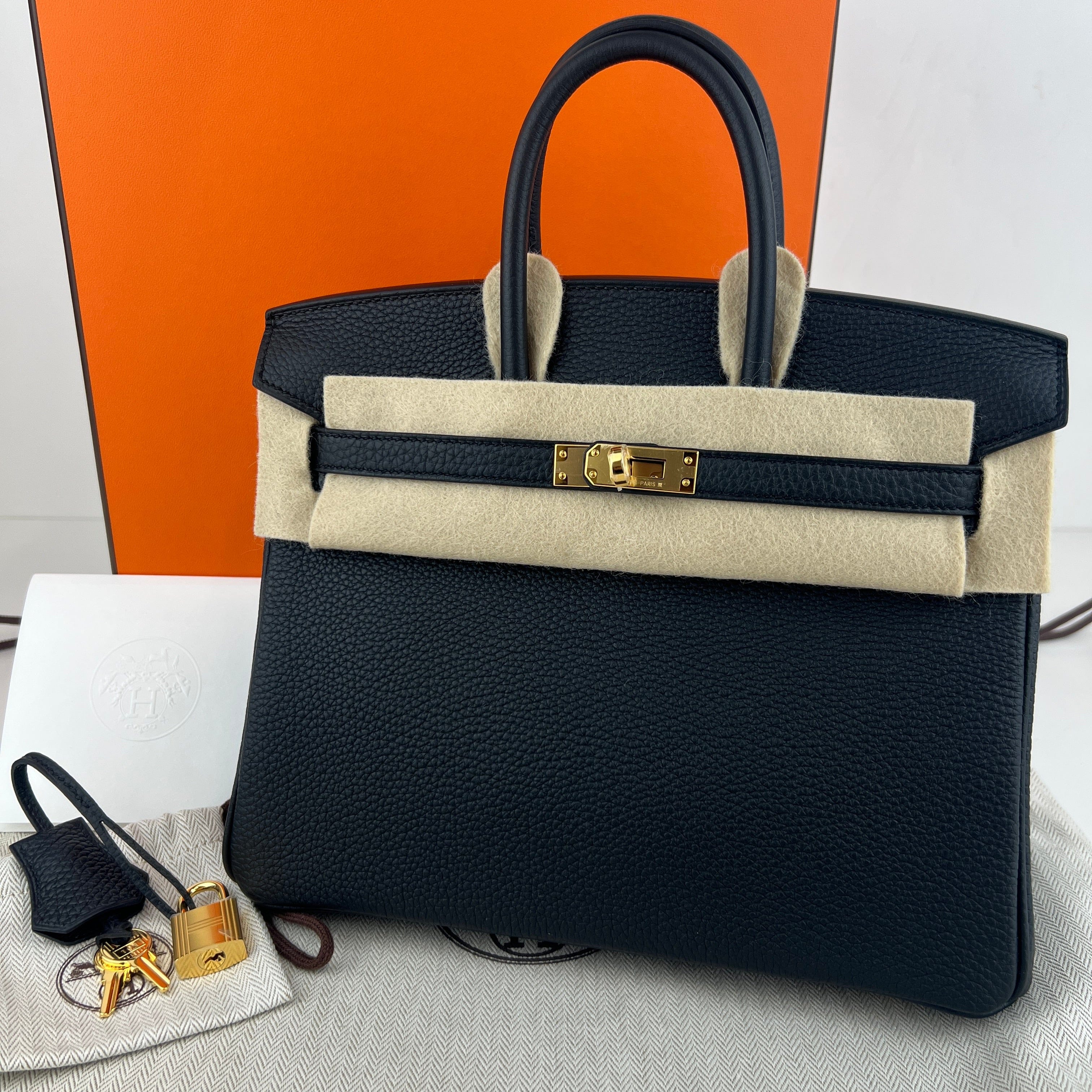 Hermès Birkin25 Black Togo GHW K B-332419