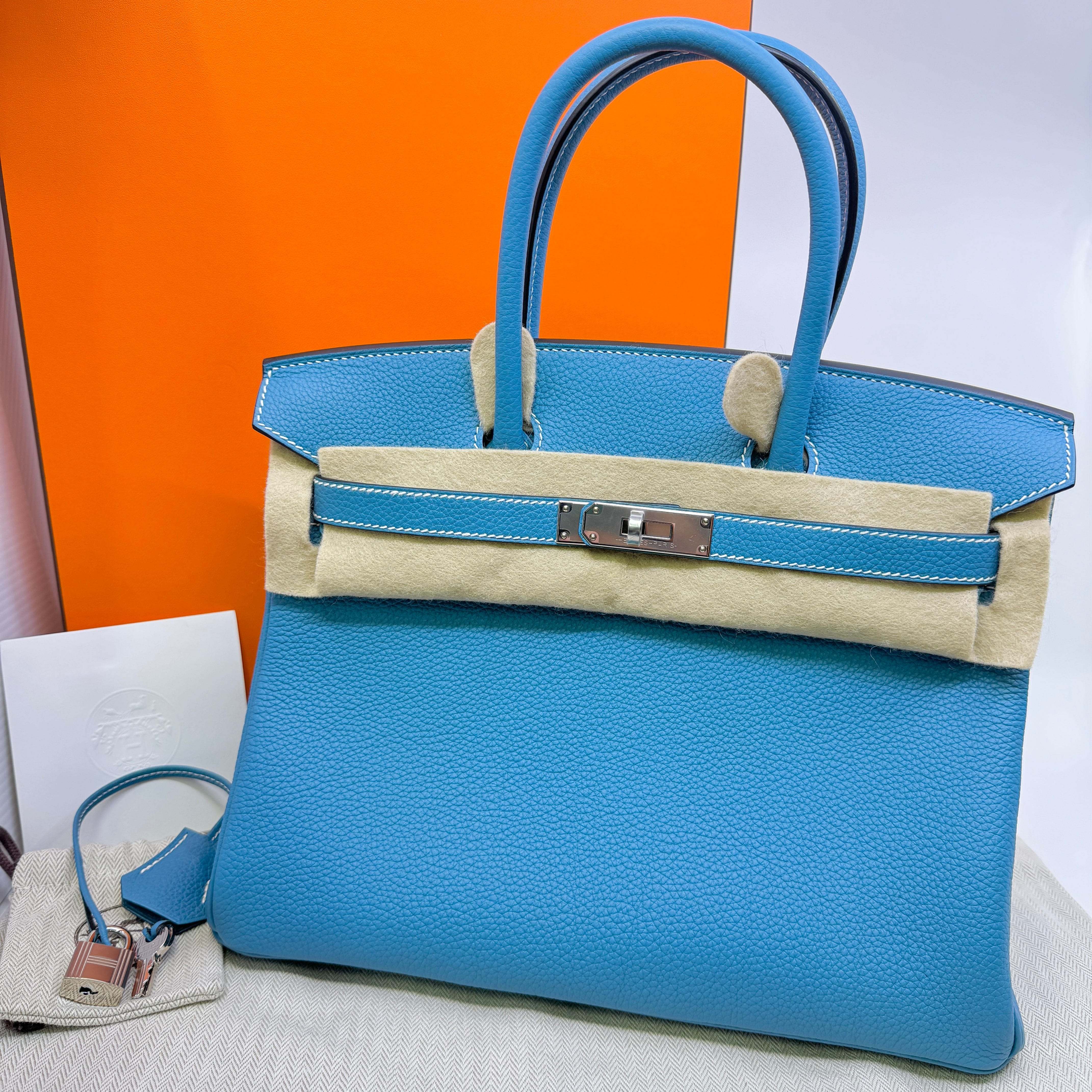 Hermès Birkin30 New blue jeans Togo PHW B B-311814
