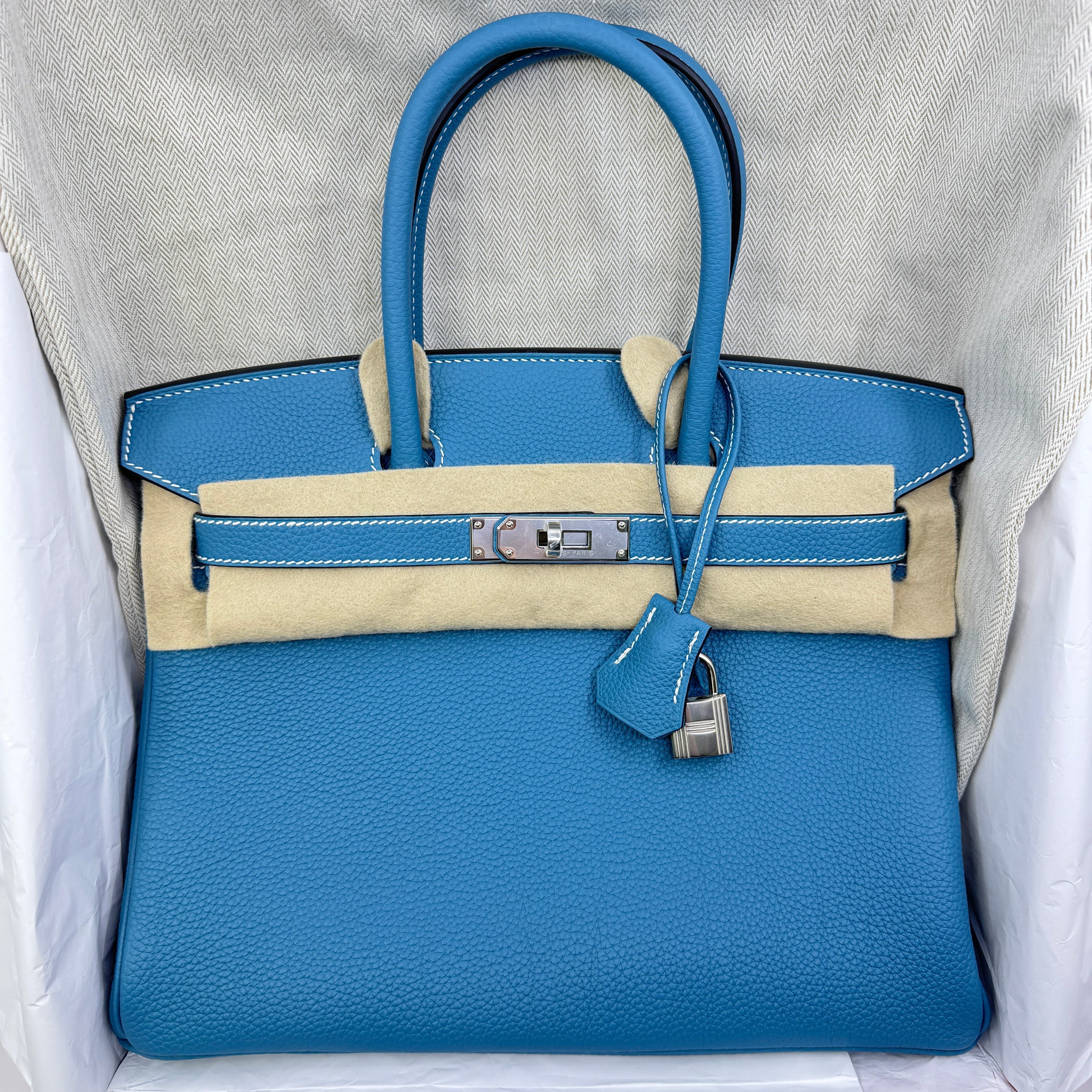 Hermès Birkin30 New blue jeans Togo PHW B B-311814